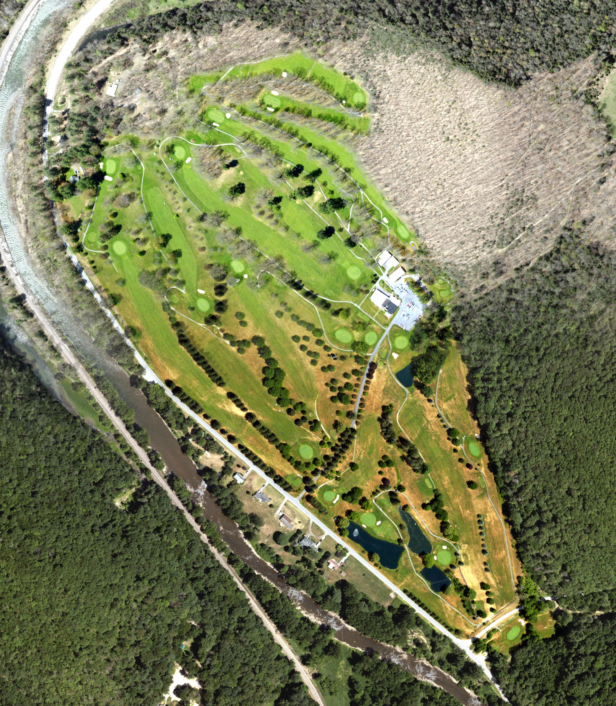 Aerial view of Emporium Country Club, PA