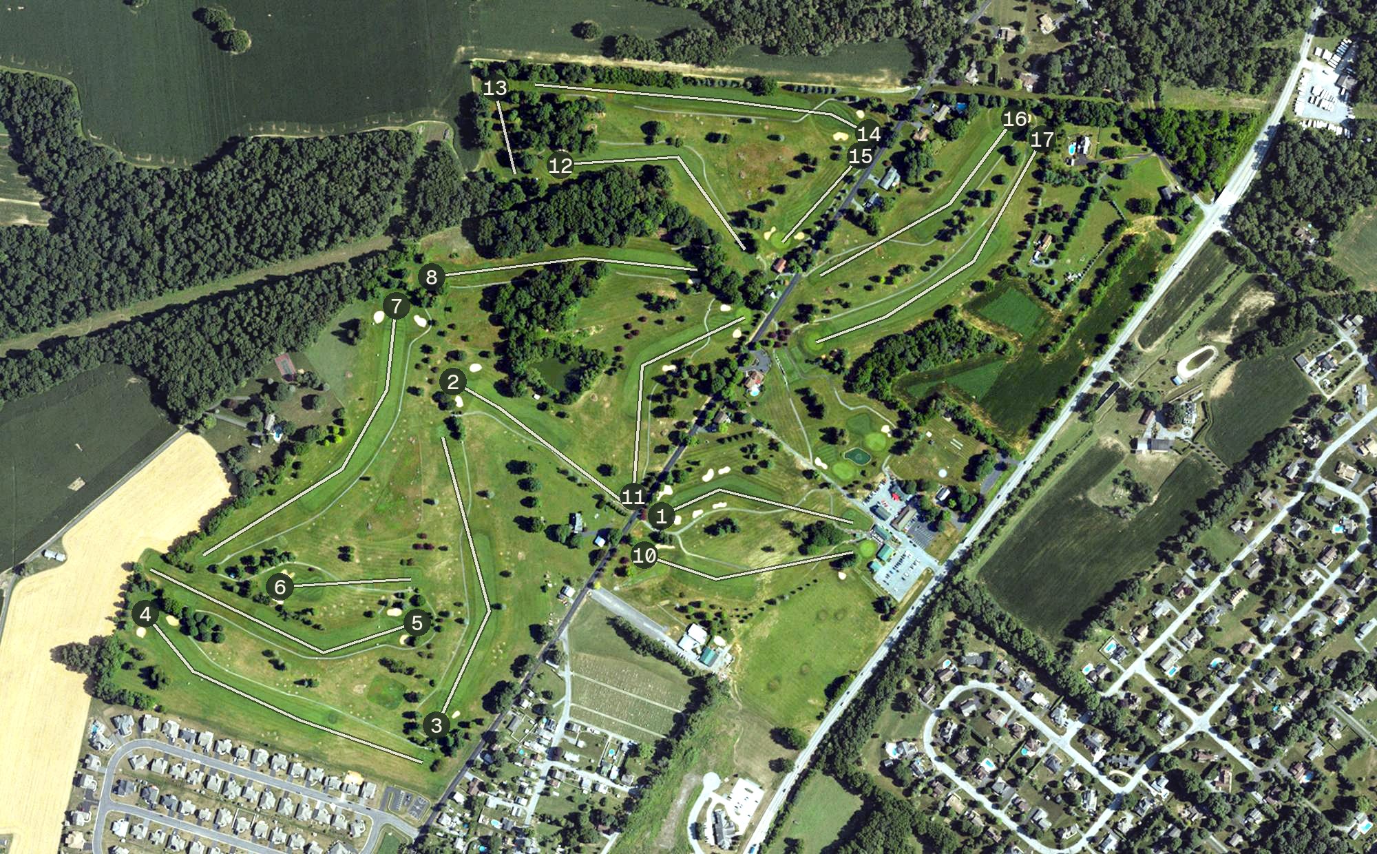 Aerial view of Fairview Golf Course, PA
