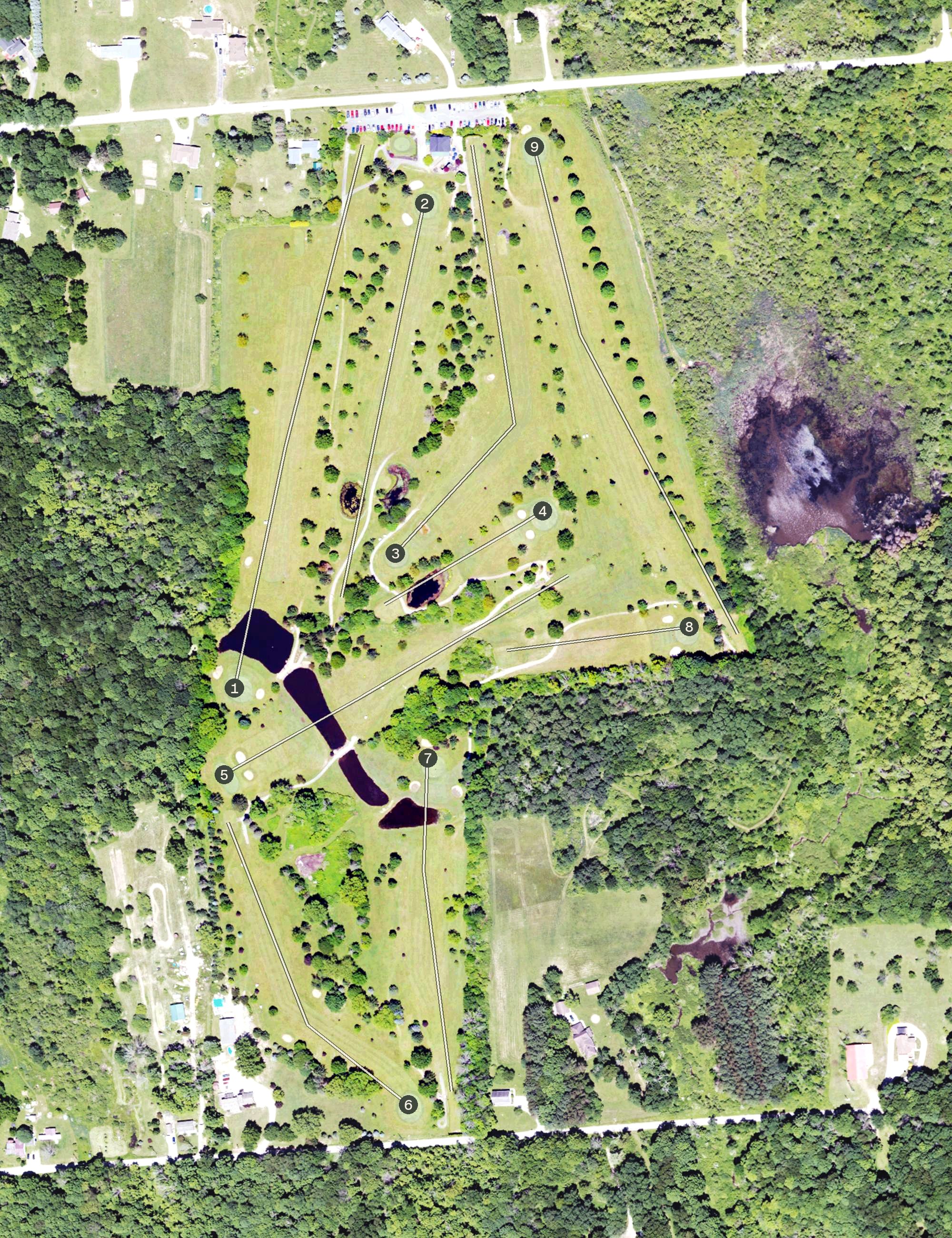Aerial view of Fox Run Golf Course, PA