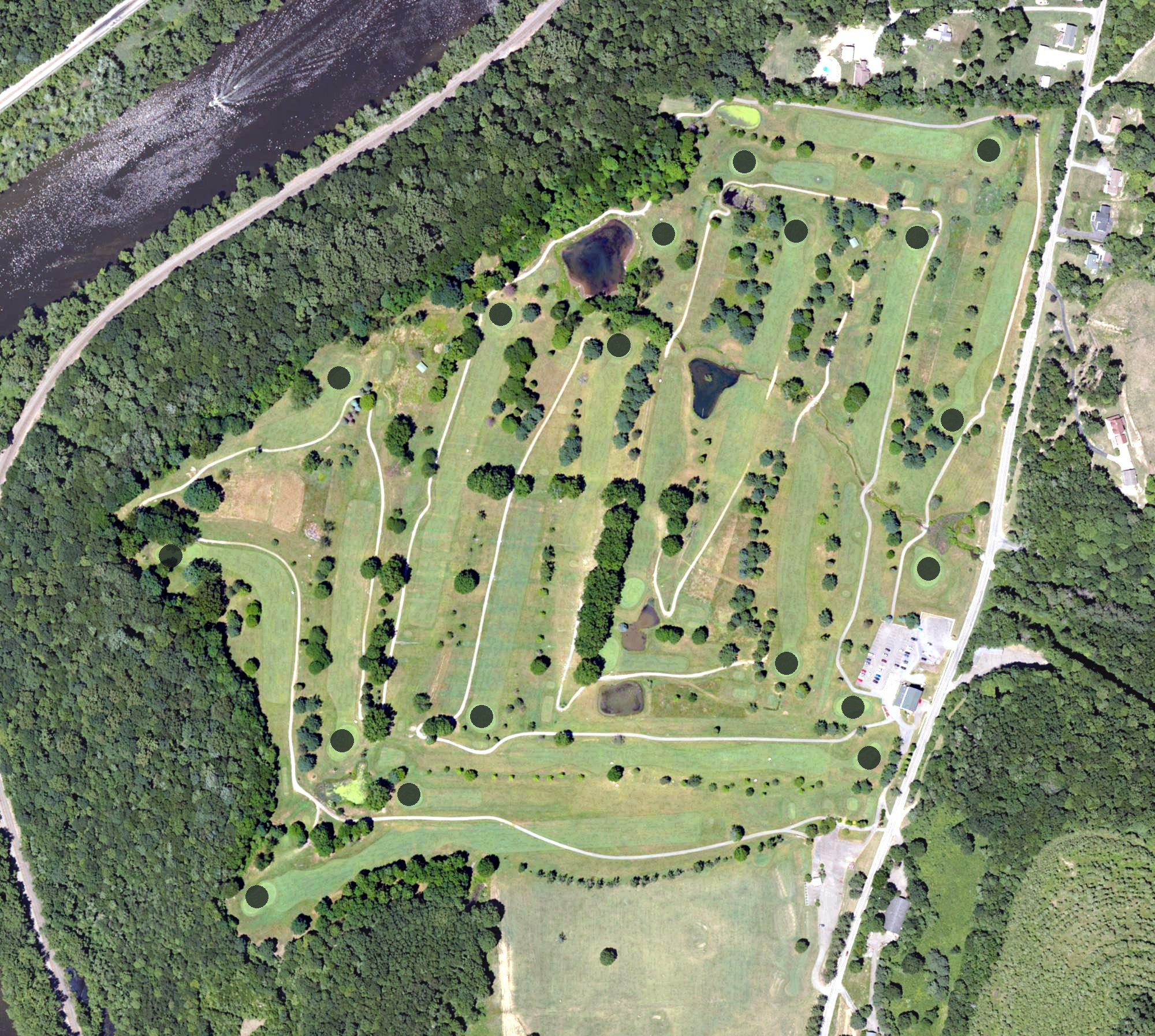 Aerial view of Fox Run Golf Course, PA