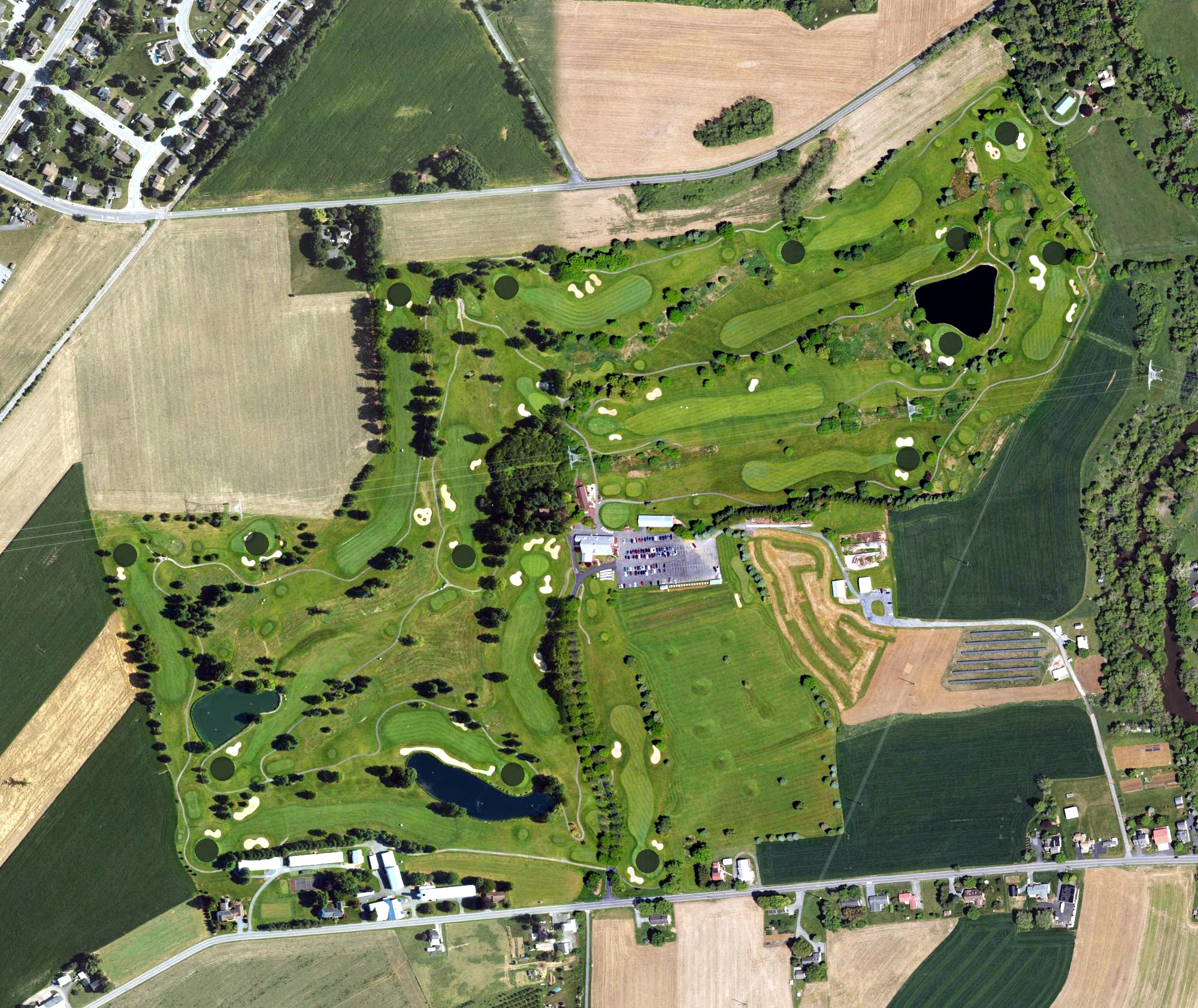 Aerial view of Foxchase Golf Club, PA