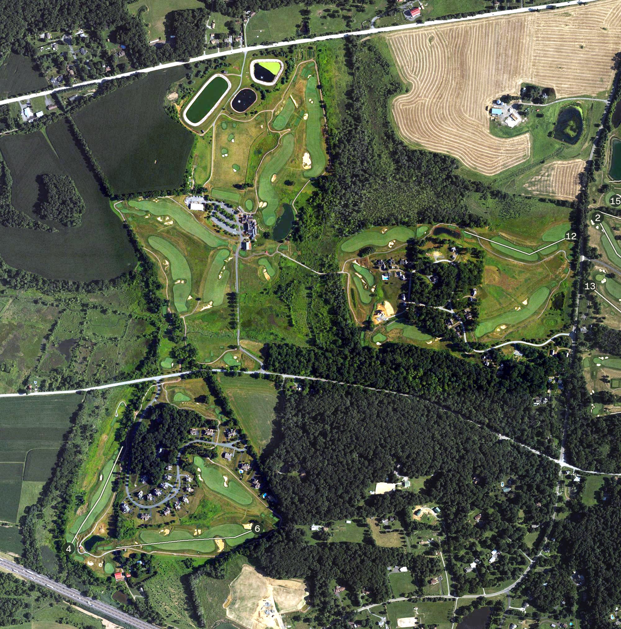 Aerial view of French Creek Golf Club, PA