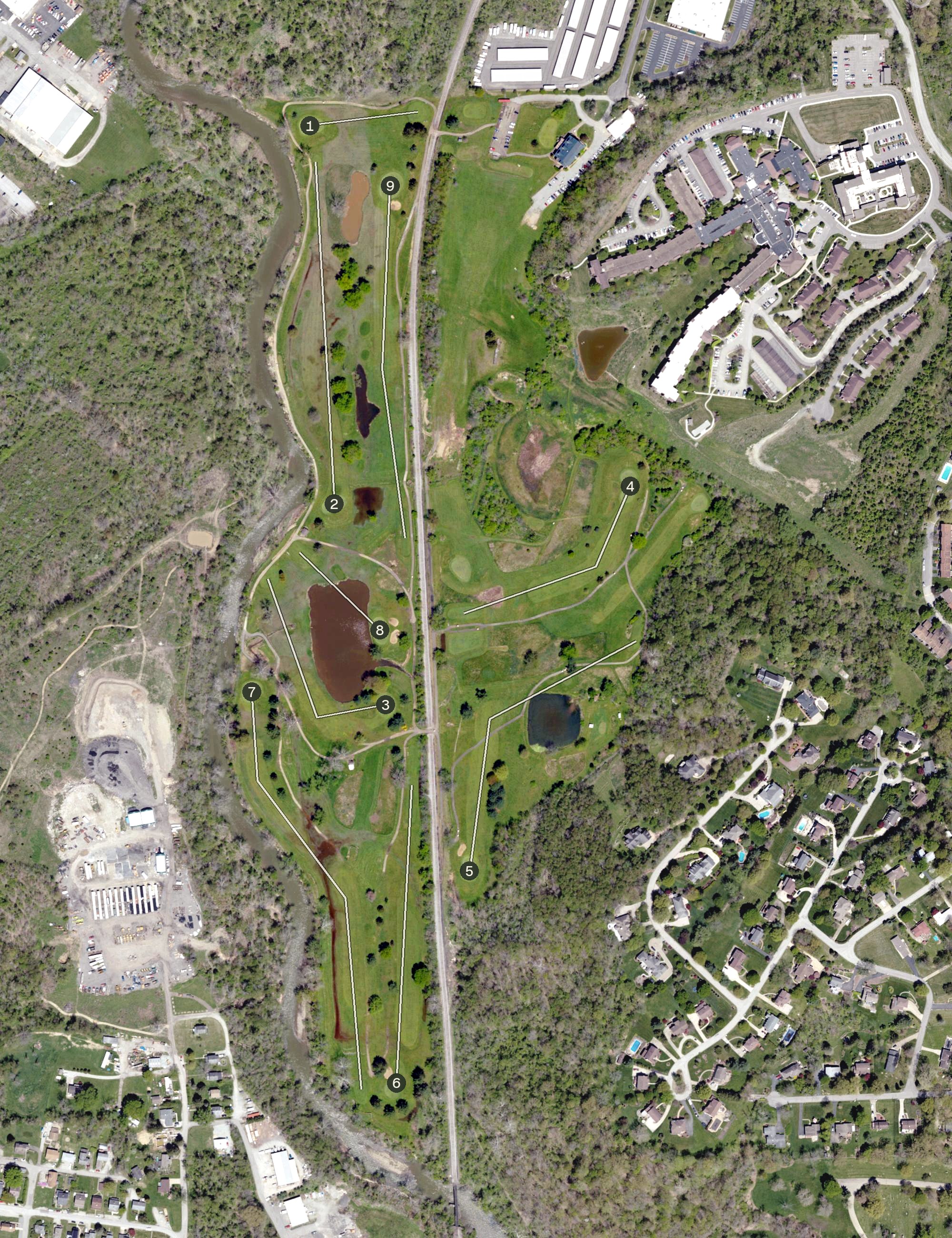 Aerial view of Frosty Valley Golf Links, PA
