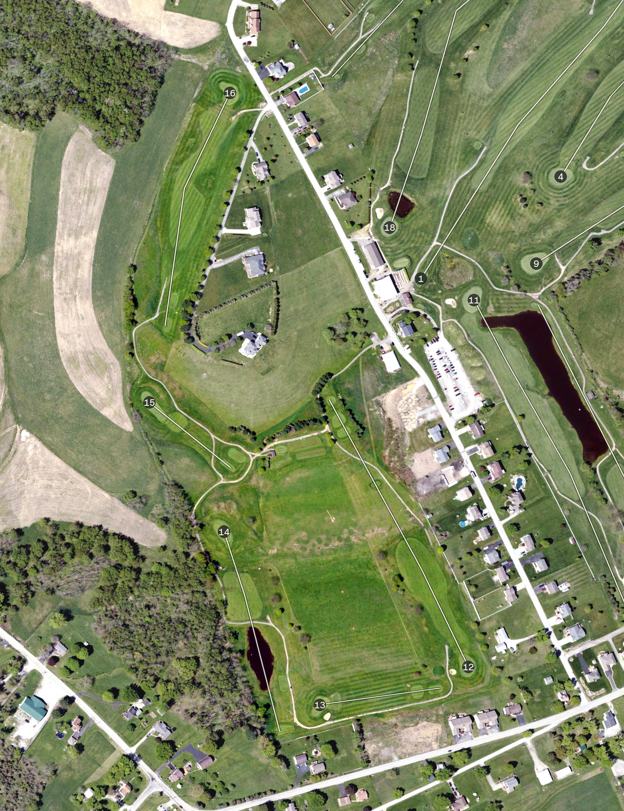 Aerial view of Glengarry Golf Links, PA