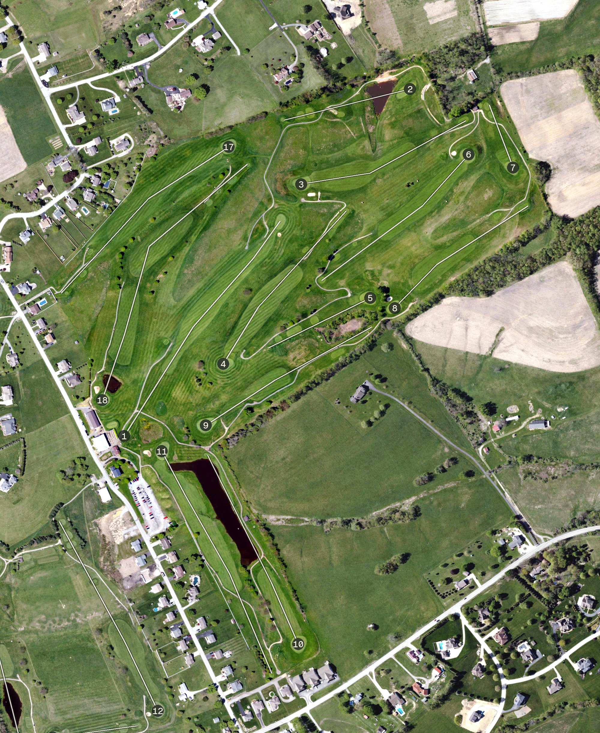 Aerial view of Glengarry Golf Links, PA