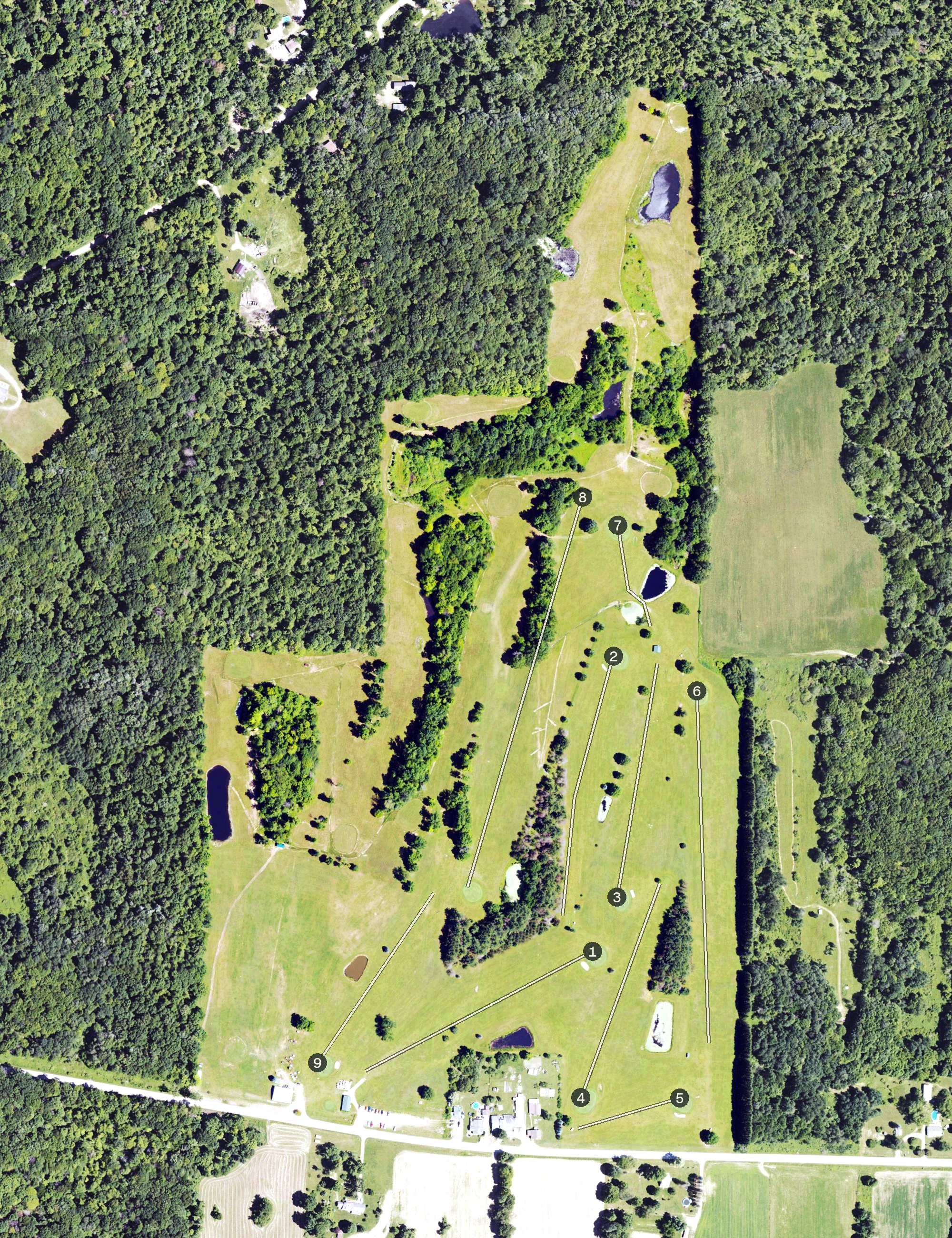Aerial view of Green Acres Golf Course, PA