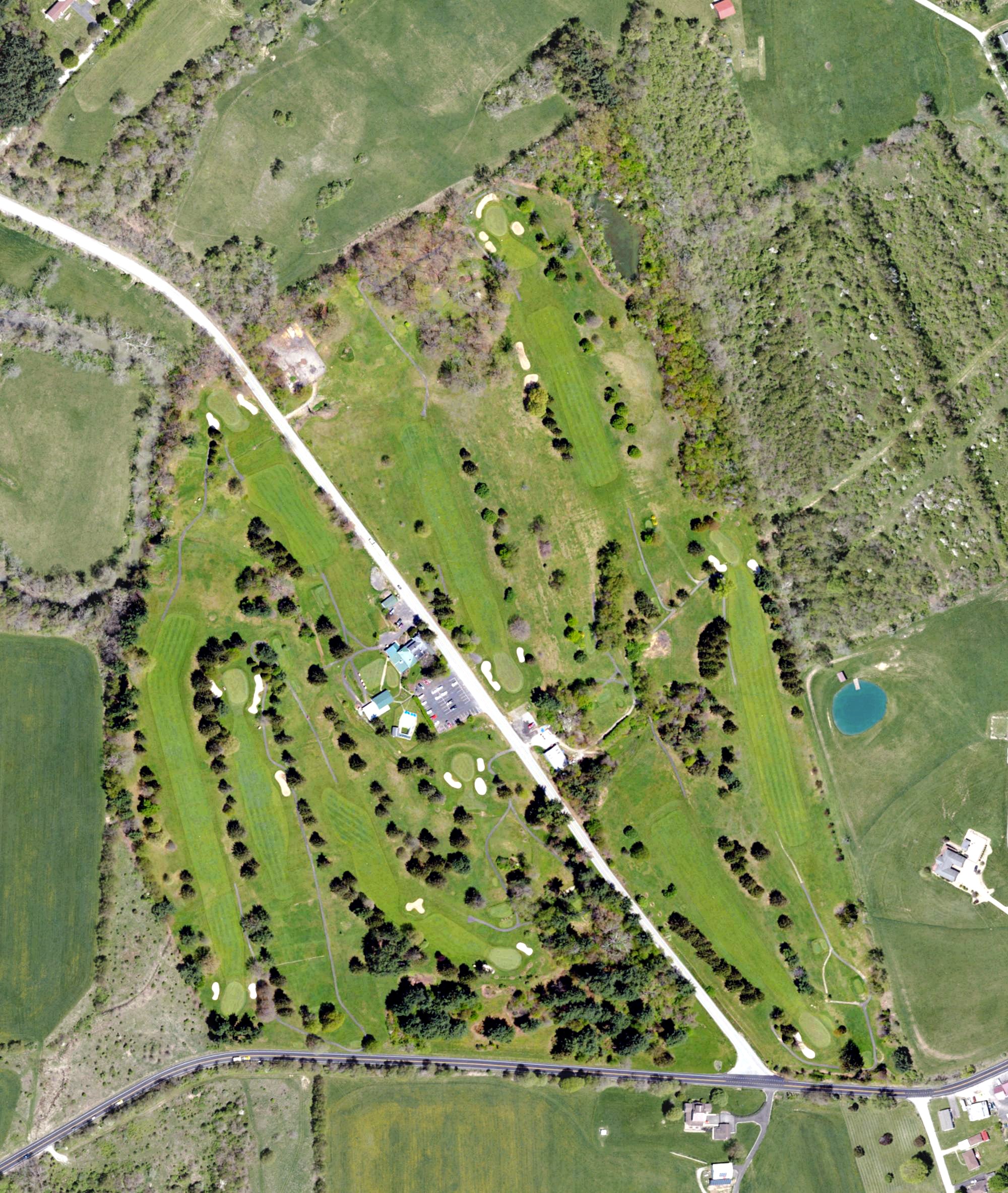 Aerial view of Greene County Country Club, PA
