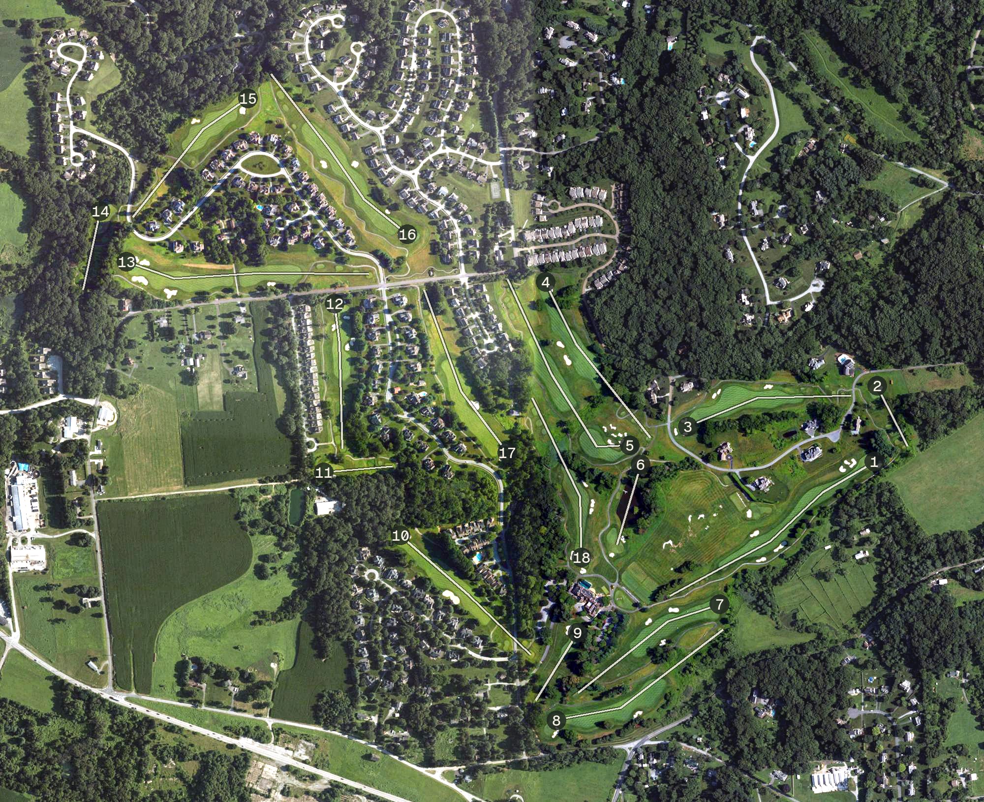 Aerial view of Hartefeld National, PA