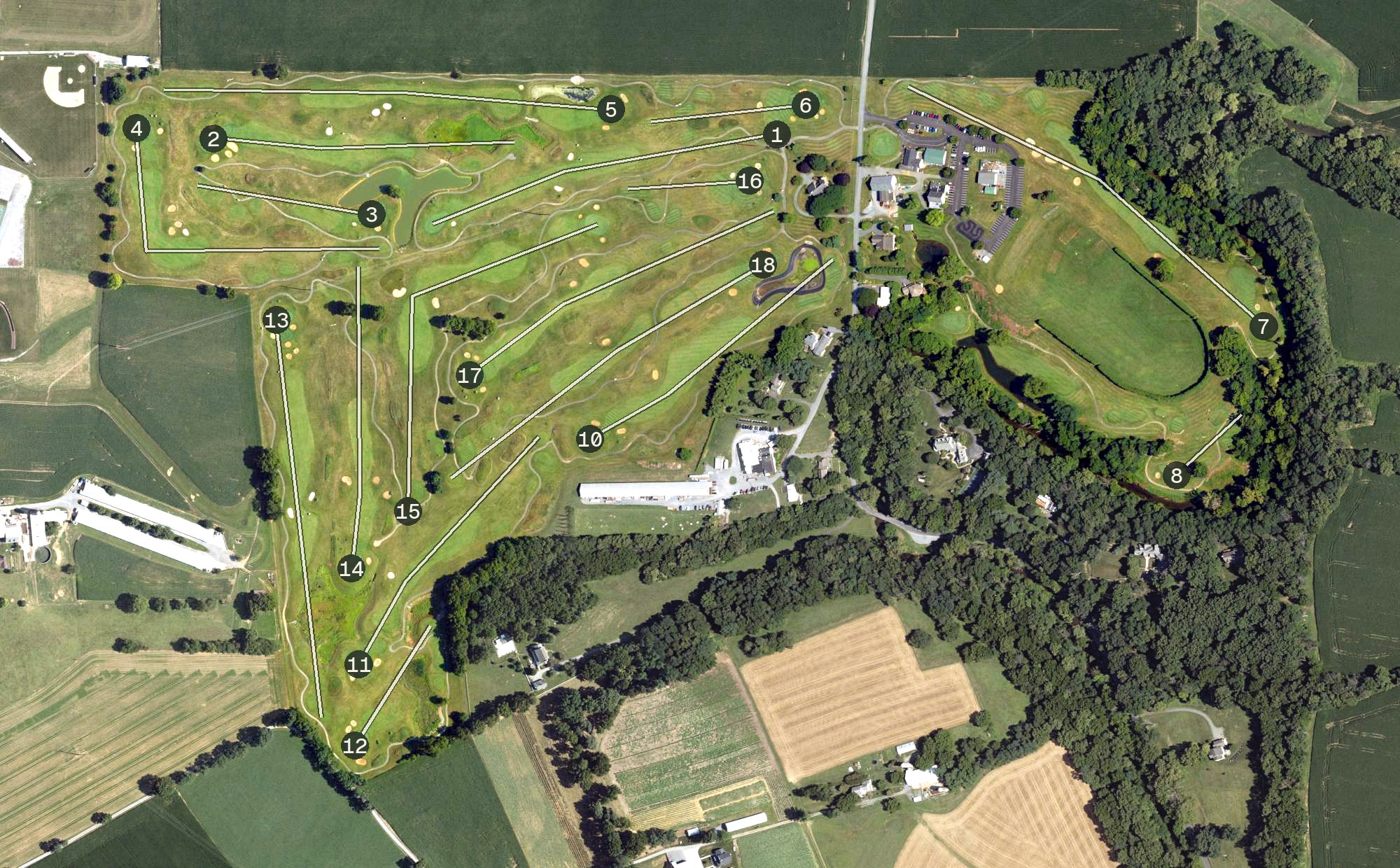 Aerial view of Highlands of Donegal, PA