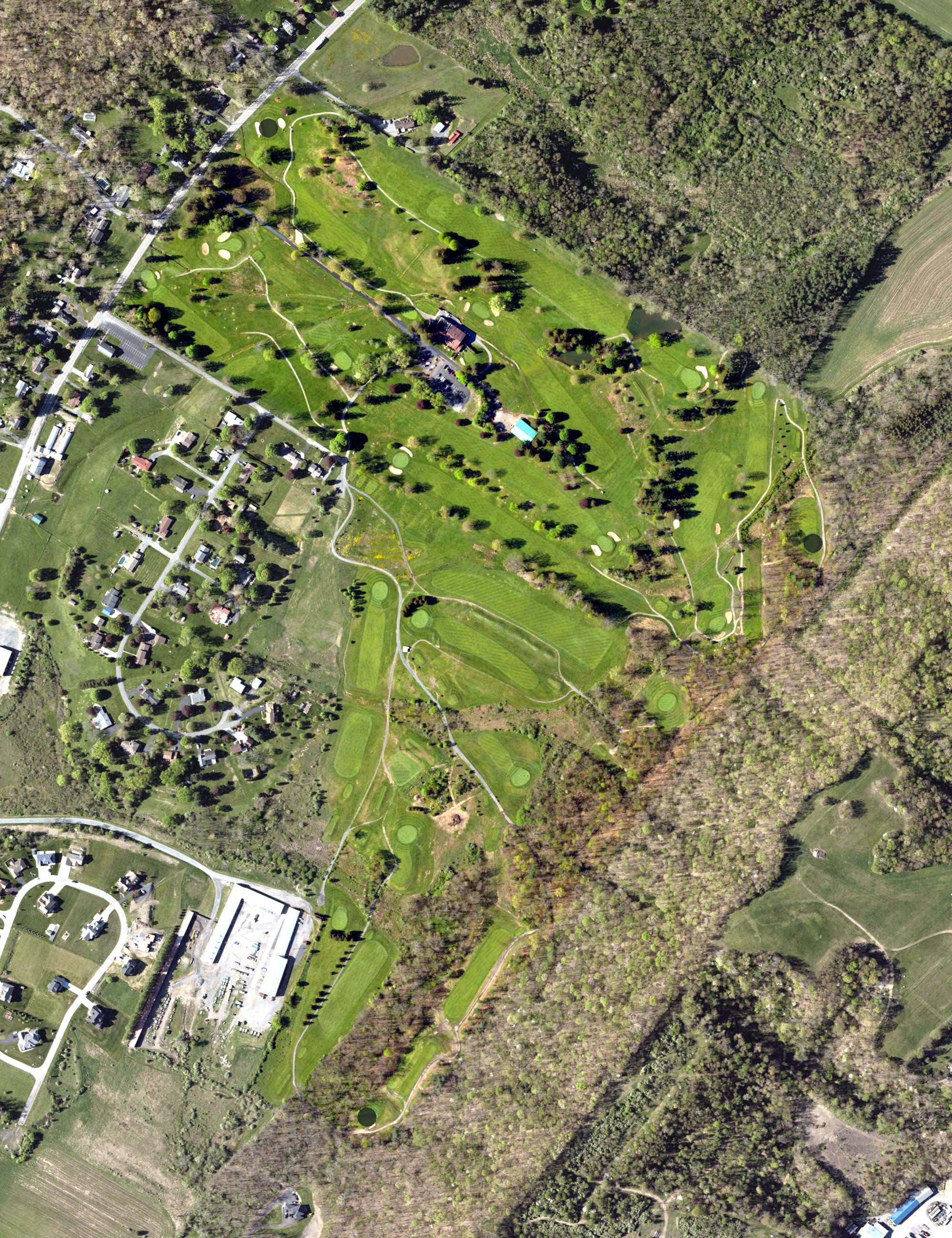 Aerial view of Huntingdon Country Club, PA
