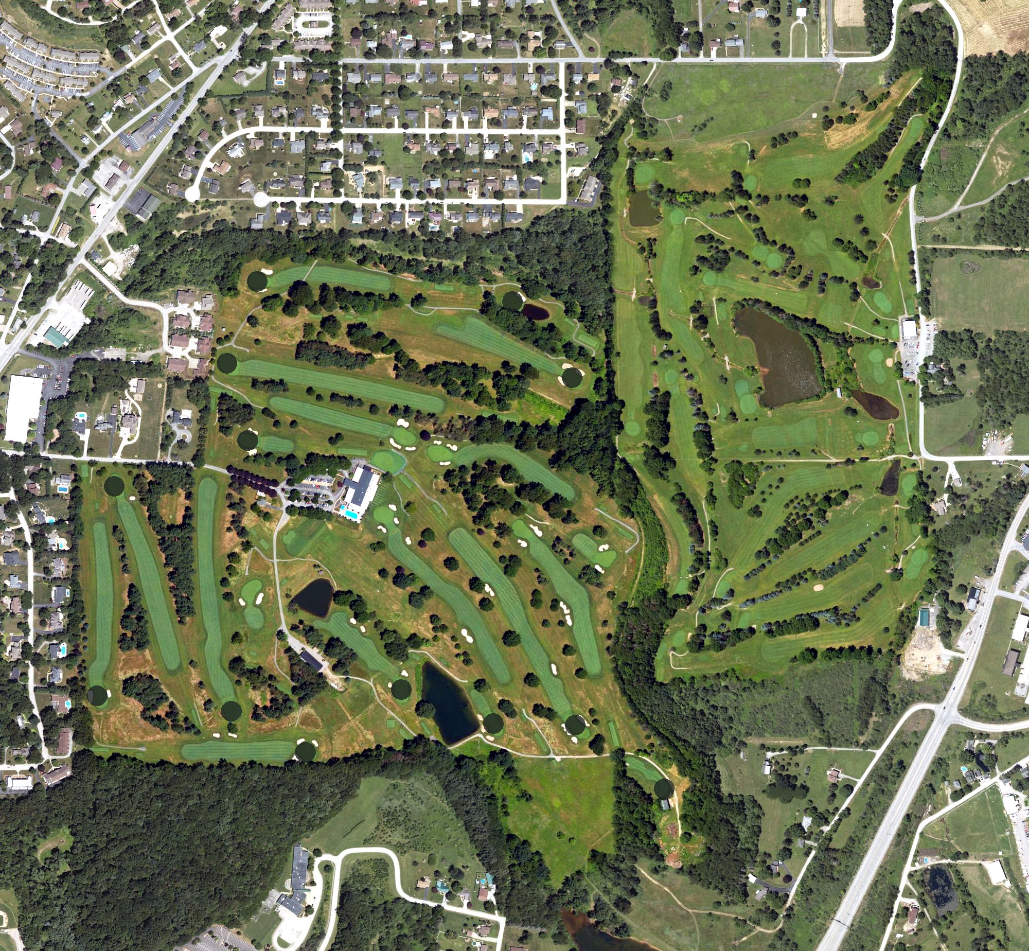 Aerial view of Indiana Country Club, PA