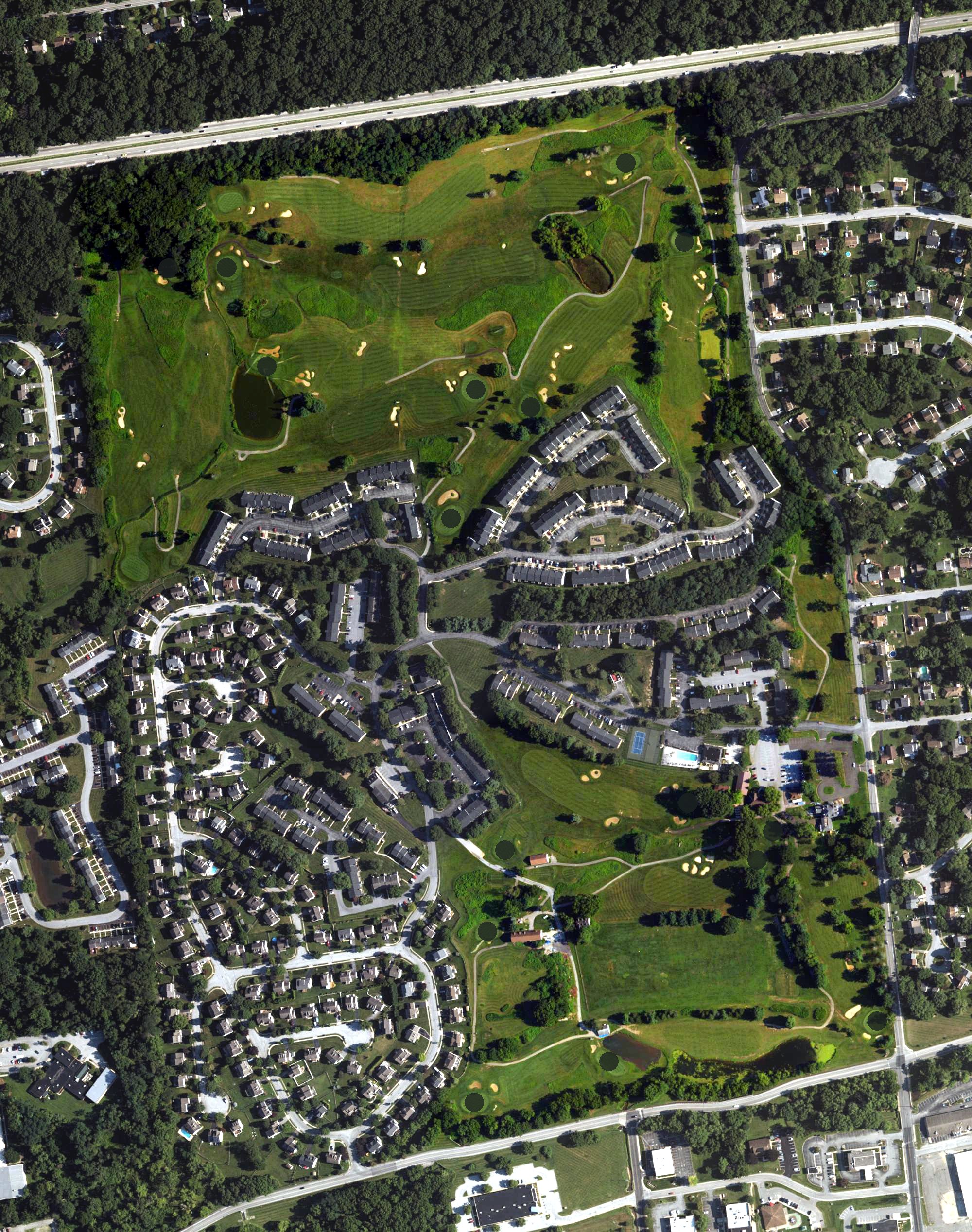Aerial view of Ingleside Golf Course, PA