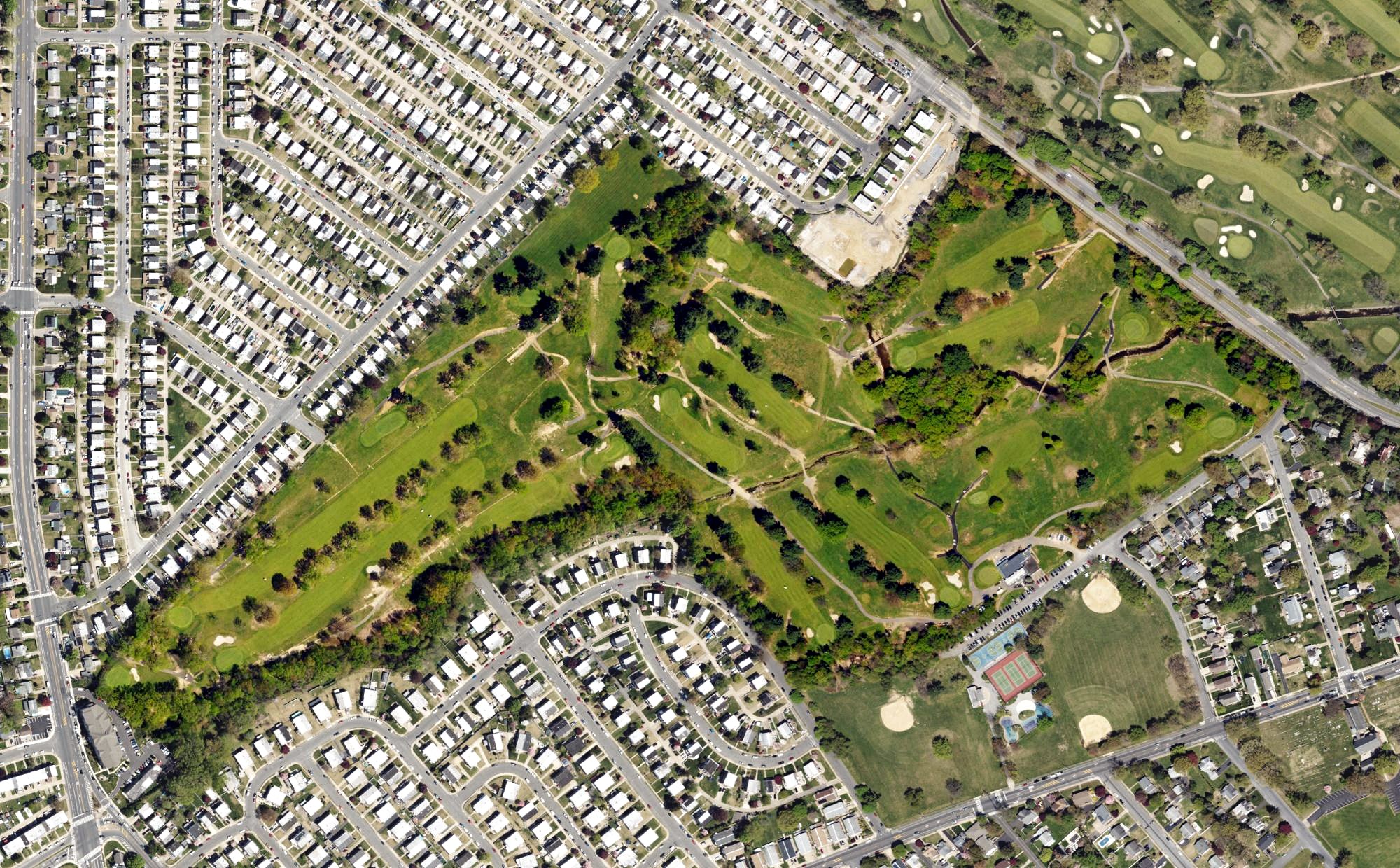 Aerial view of John F. Byrne Golf Club, PA