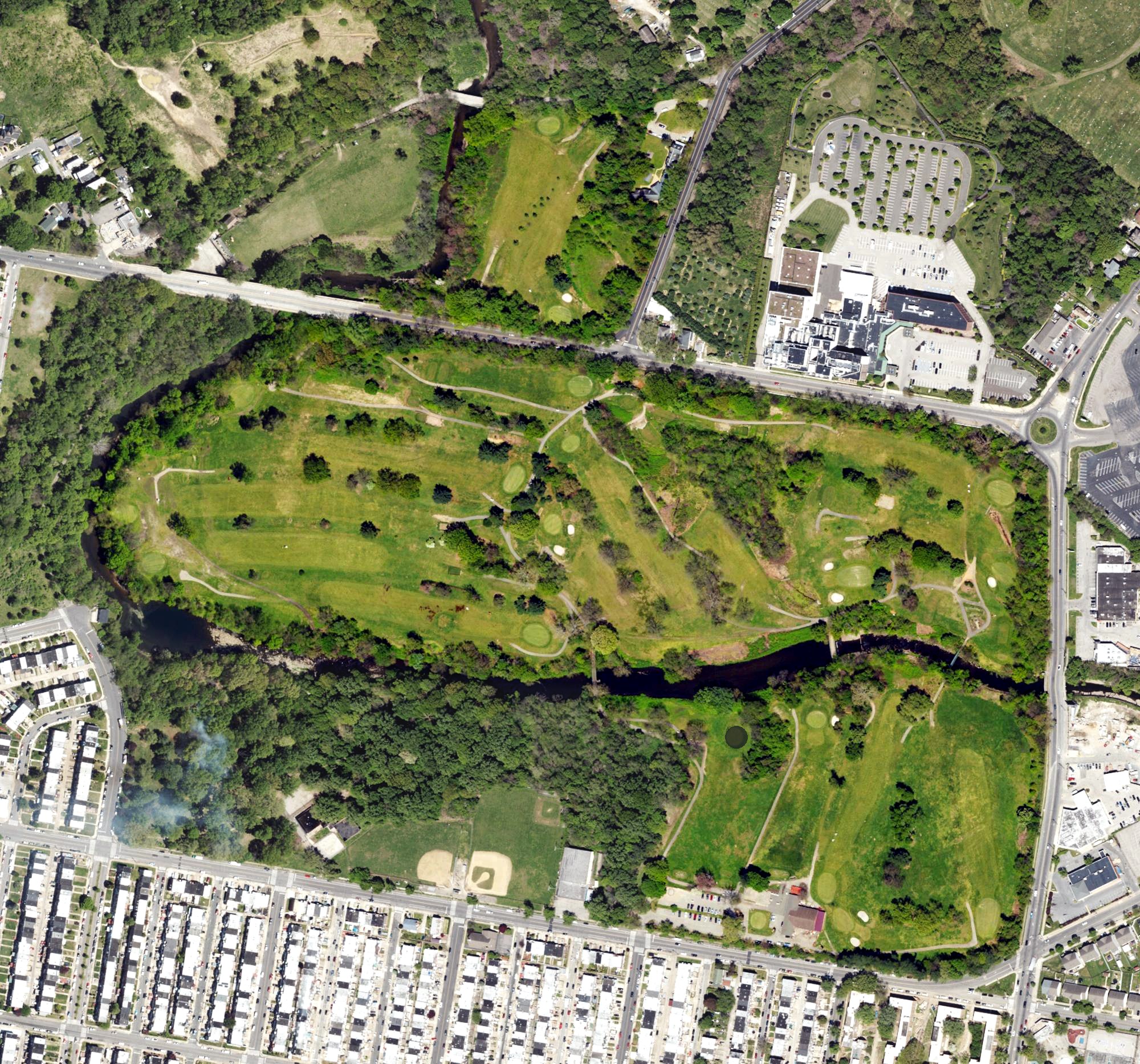 Aerial view of Juniata Golf Course, PA