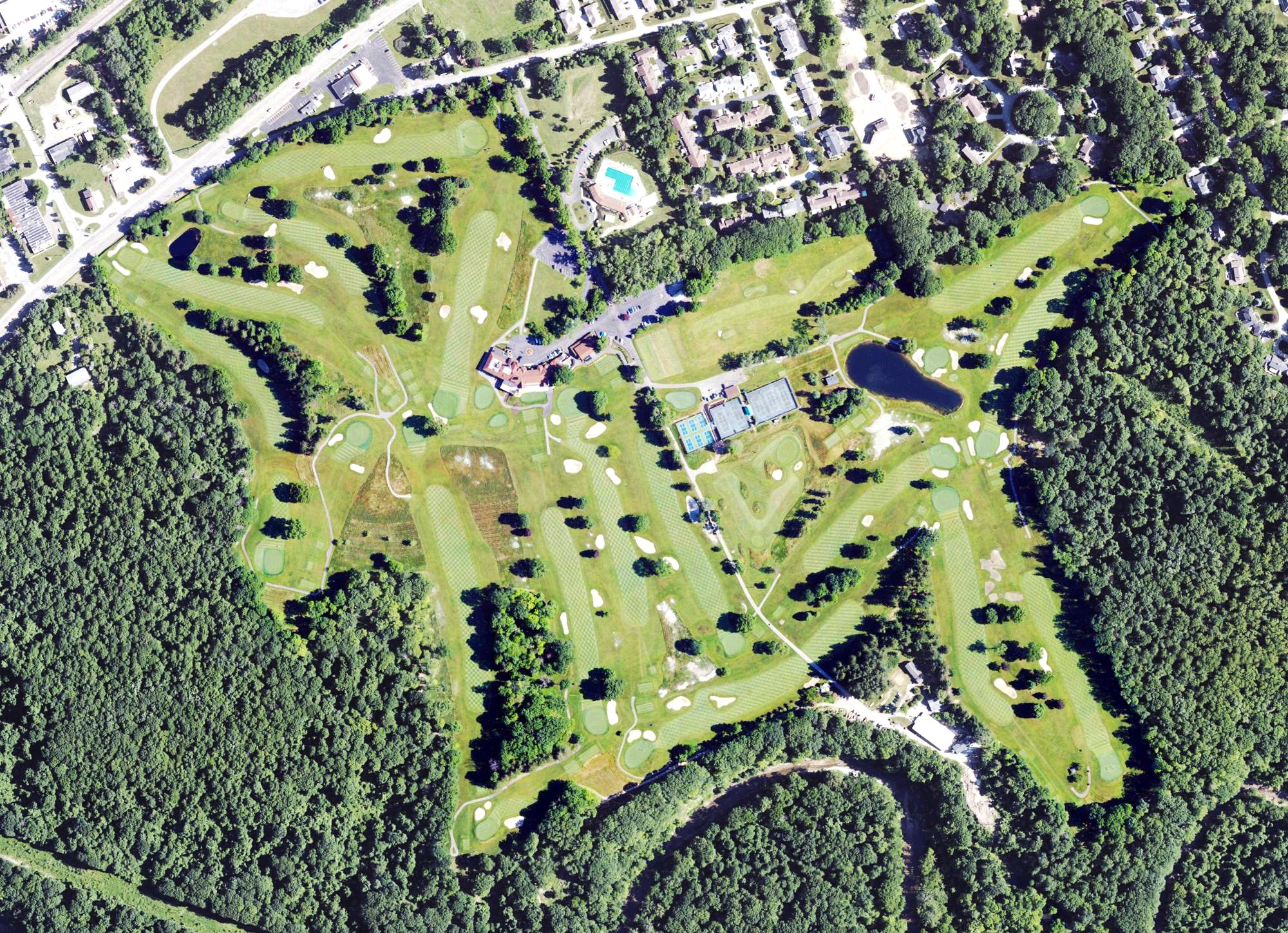Aerial view of Kahkwa Golf Club, PA