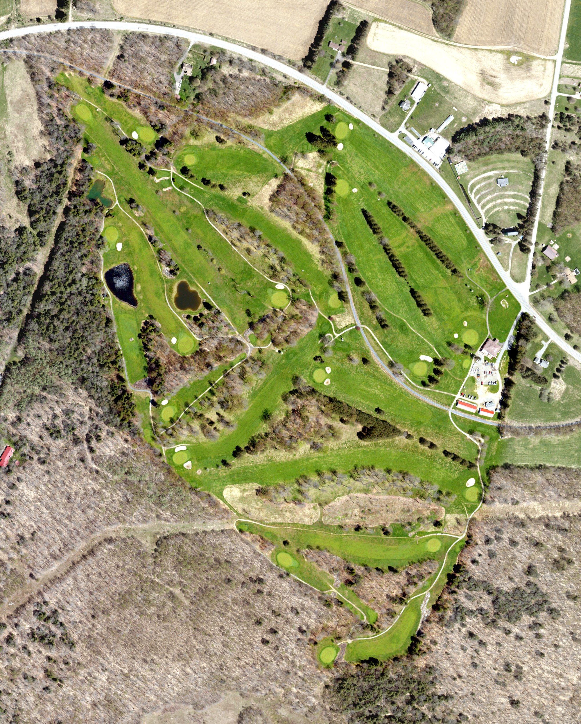 Aerial view of Kane Country Club, PA