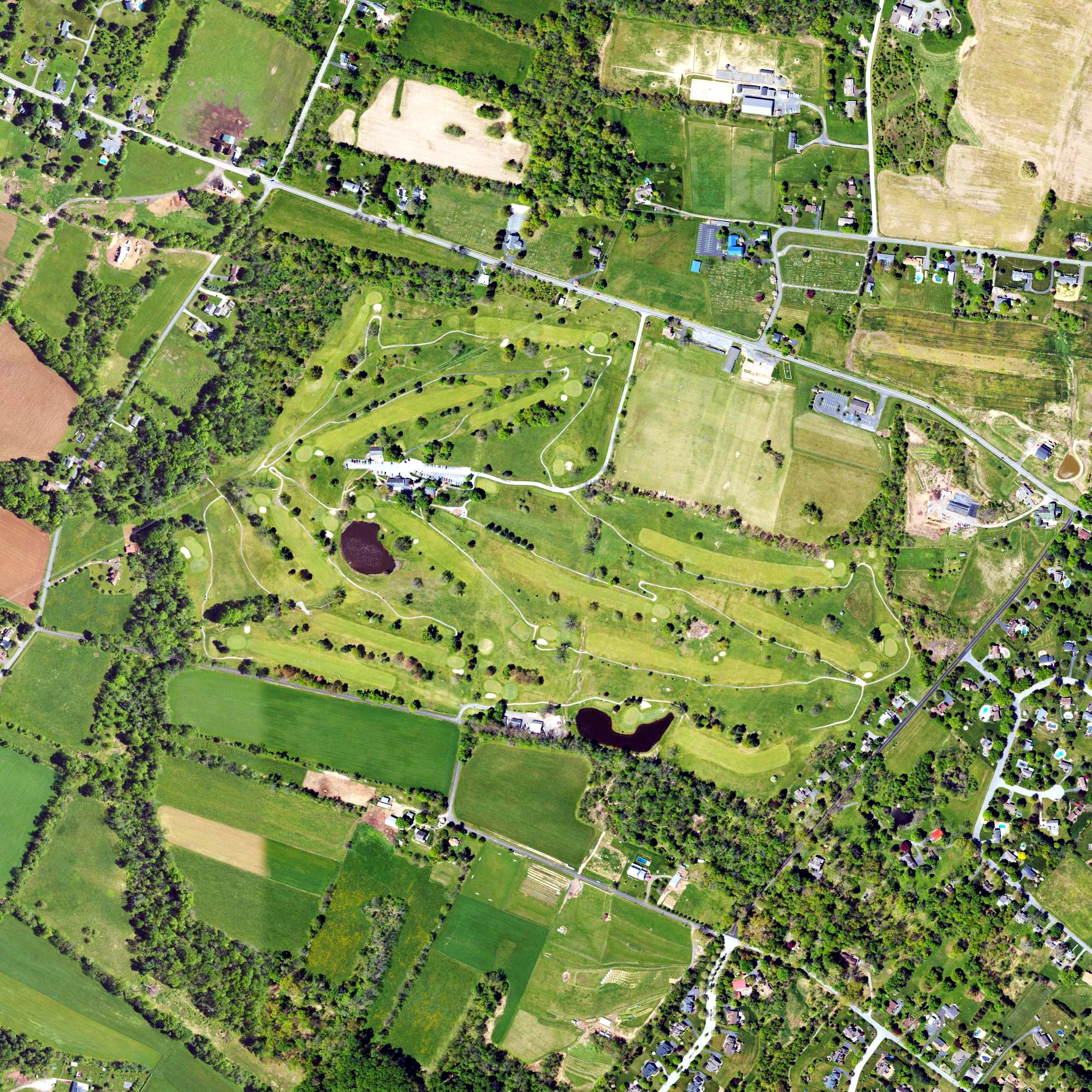 Aerial view of Kimberton Golf club, PA