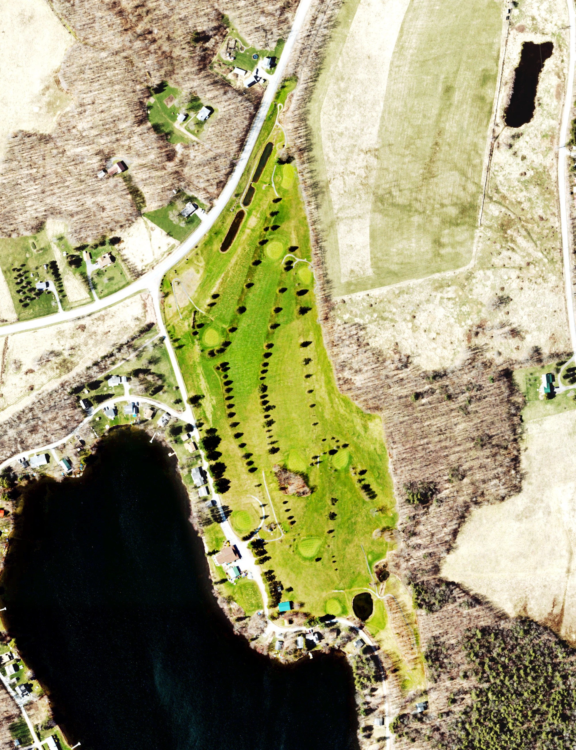 Aerial view of Lake Lorain Golf Course, PA