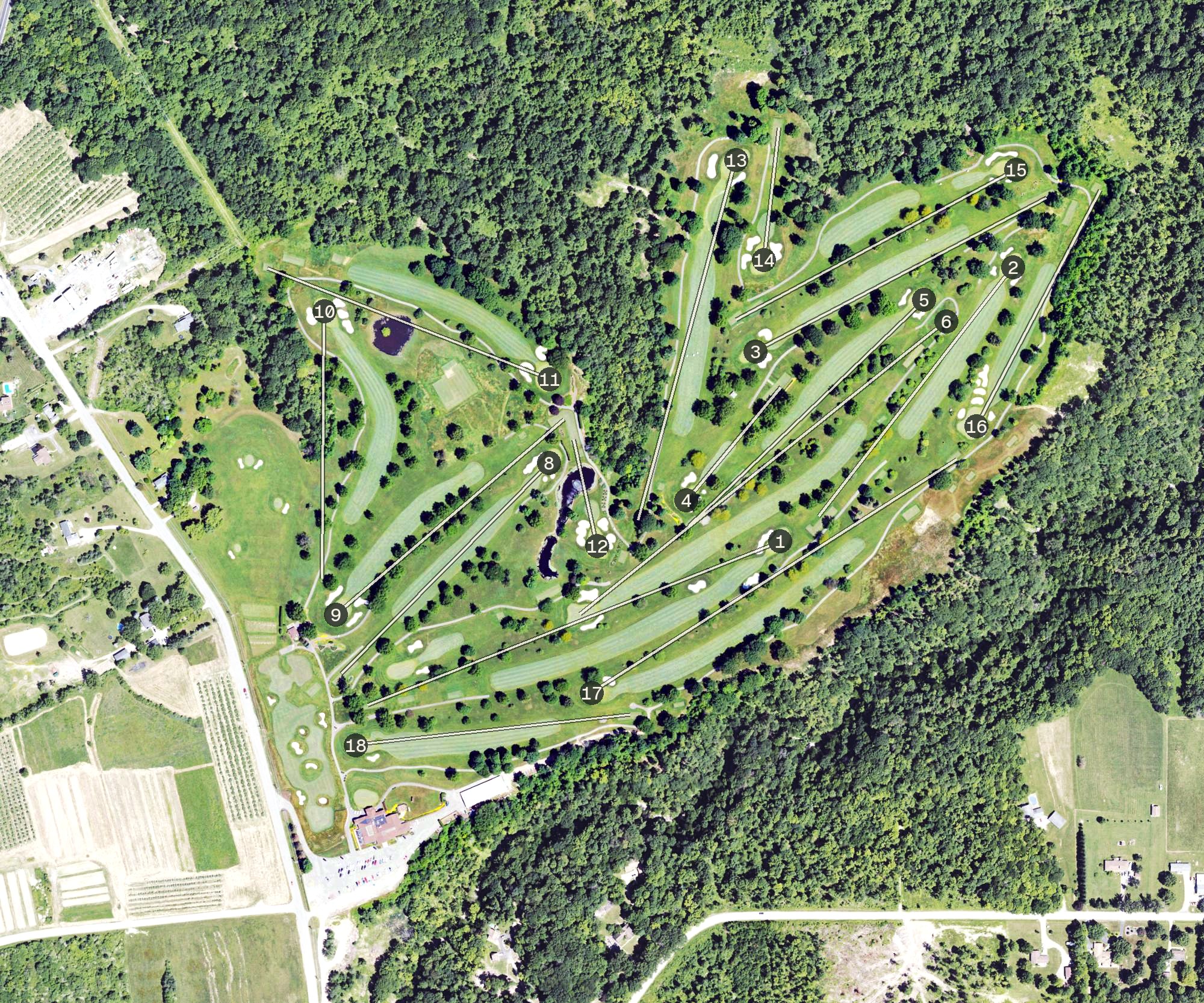 Aerial view of Lake View Country Club, PA