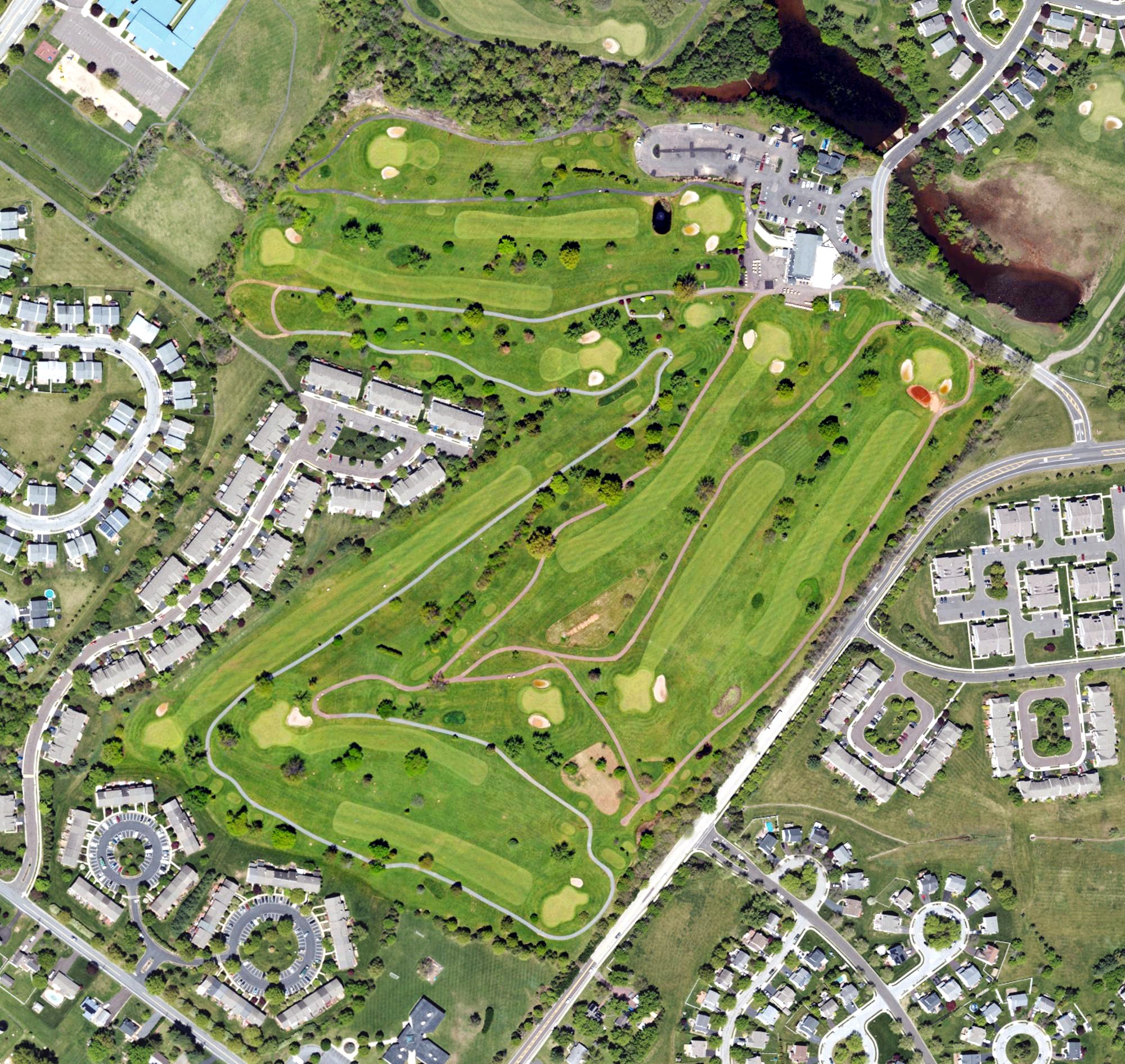 Aerial view of Landis Creek Golf Club, PA
