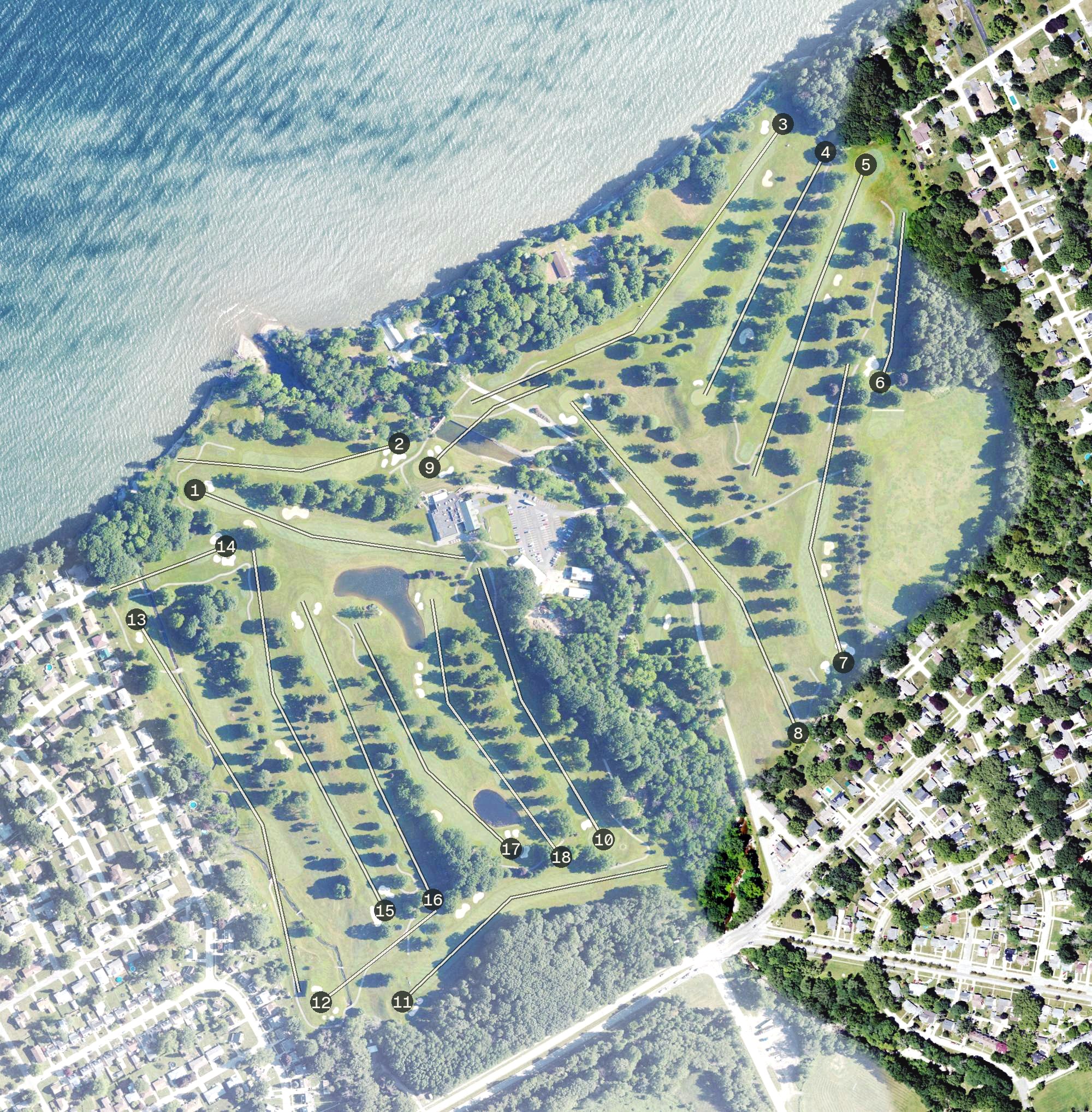 Aerial view of Lawrence Park Golf Club, PA
