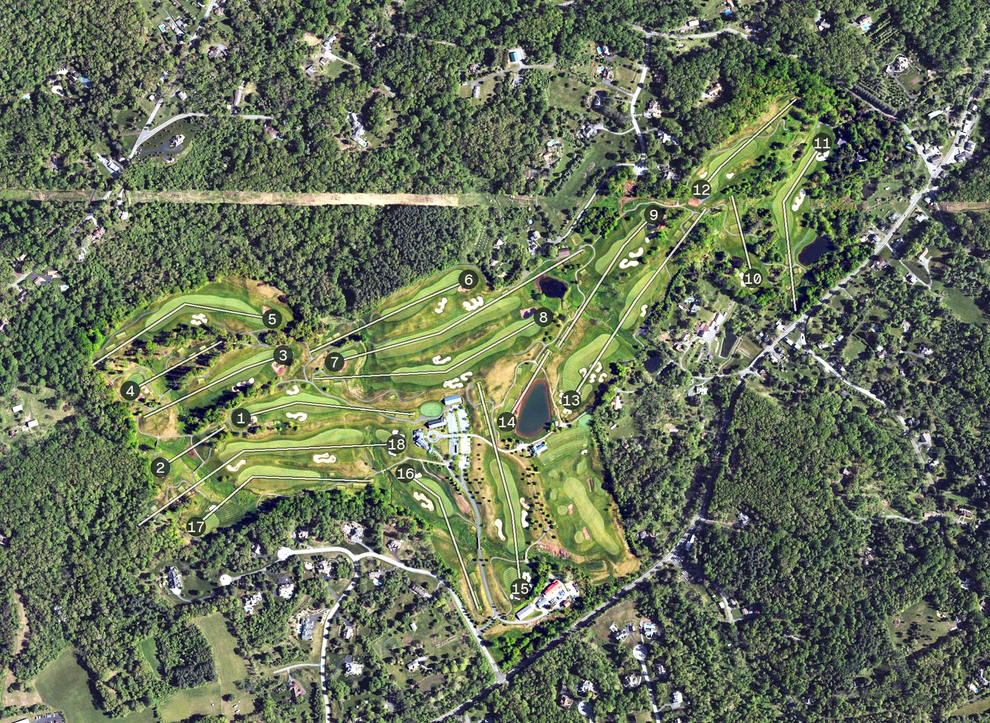 Aerial view of Ledgerock Golf Club, PA