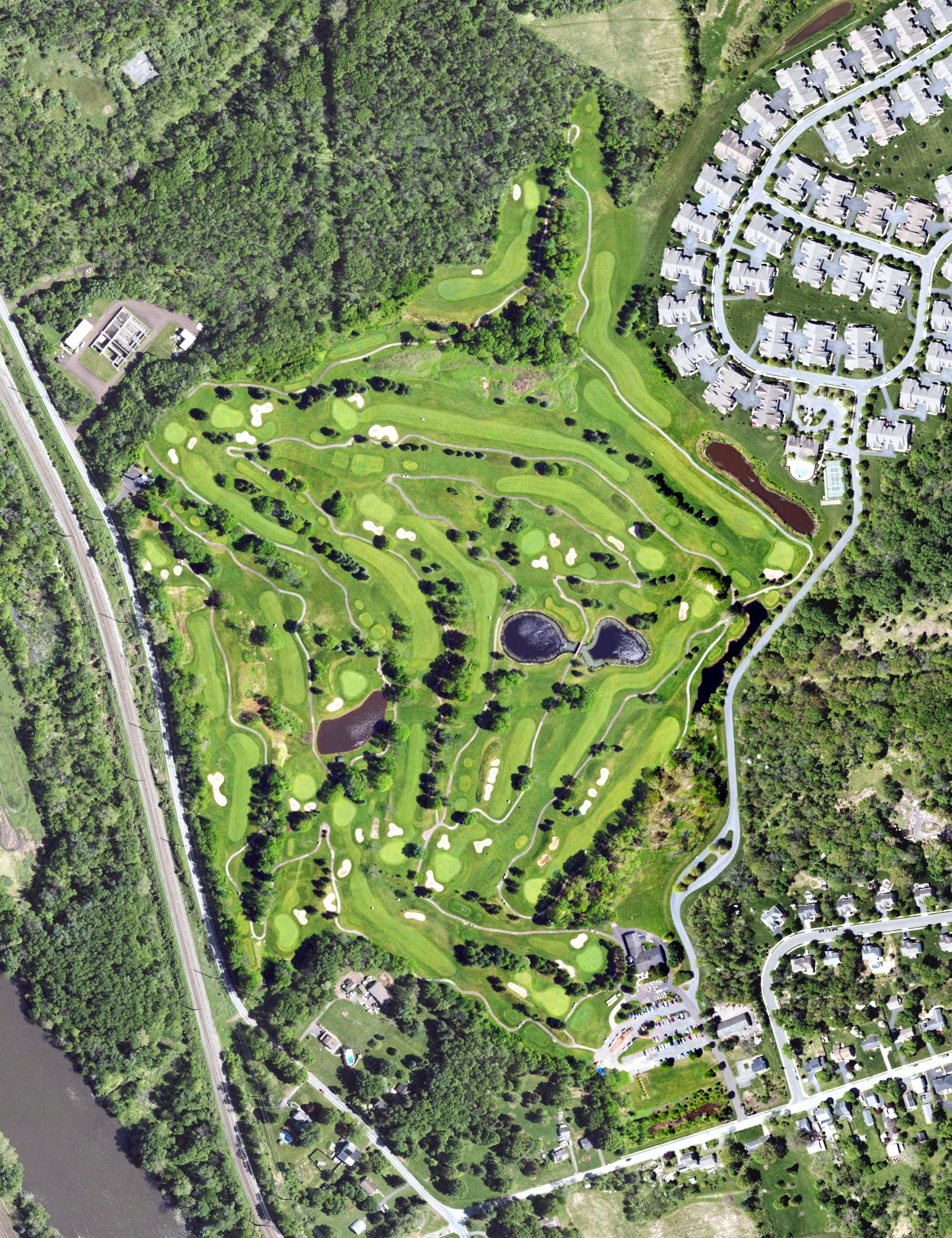 Aerial view of Linfield National Golf Club, PA