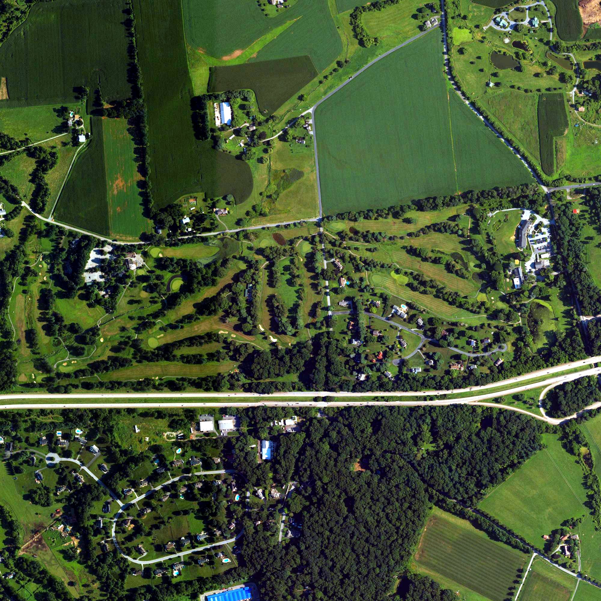 Aerial view of Loch Nairn Golf Course, PA