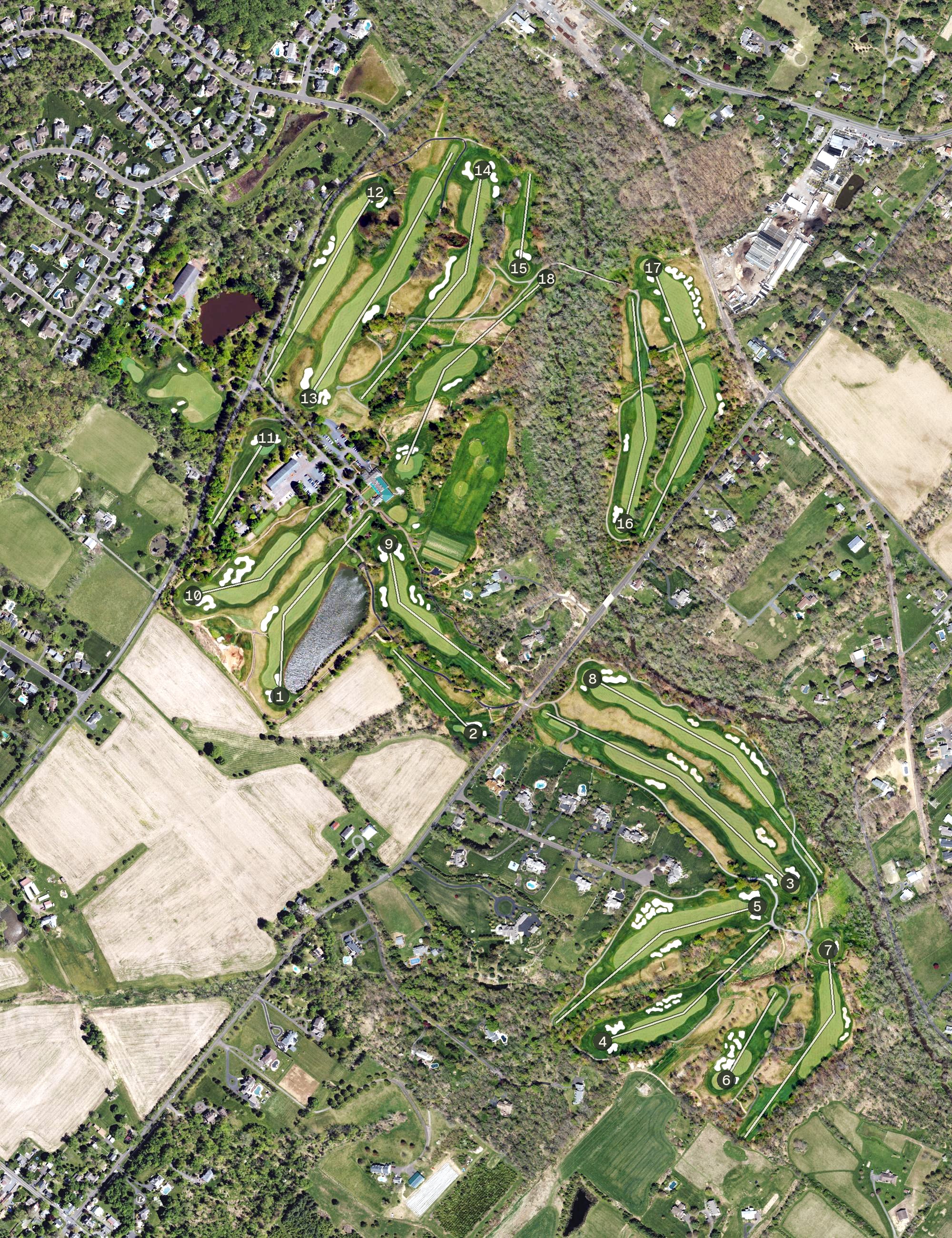 Aerial view of Lookaway Golf Club, PA