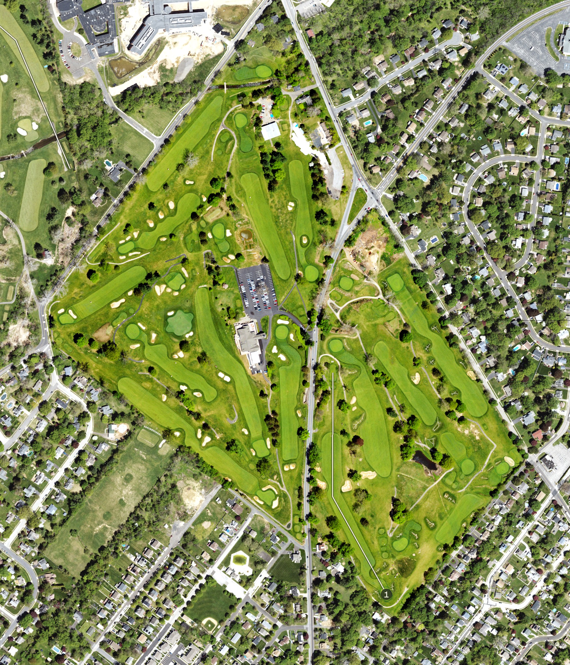 Aerial view of LuLu Country Club, PA