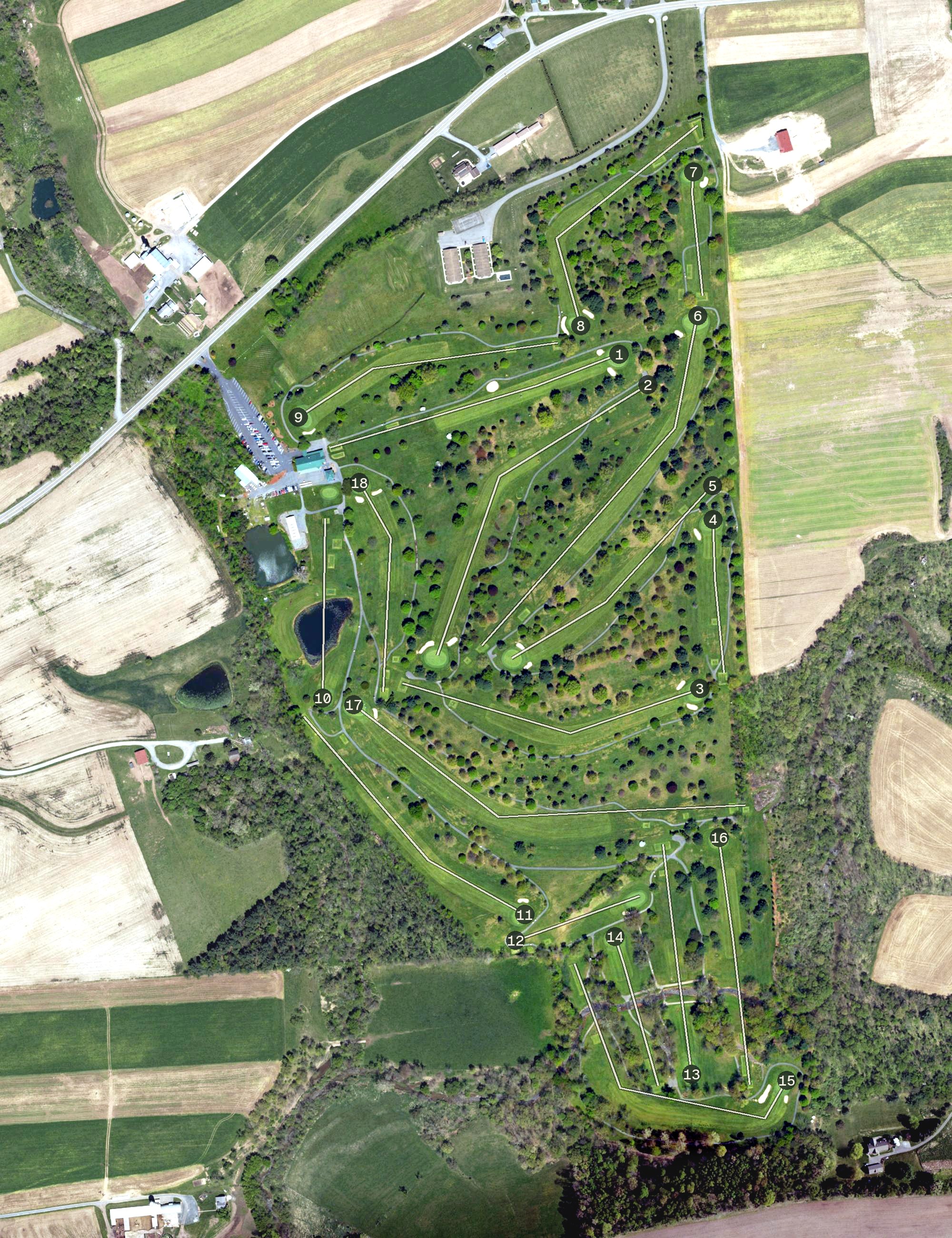 Aerial view of Lykens Valley Golf Course, PA