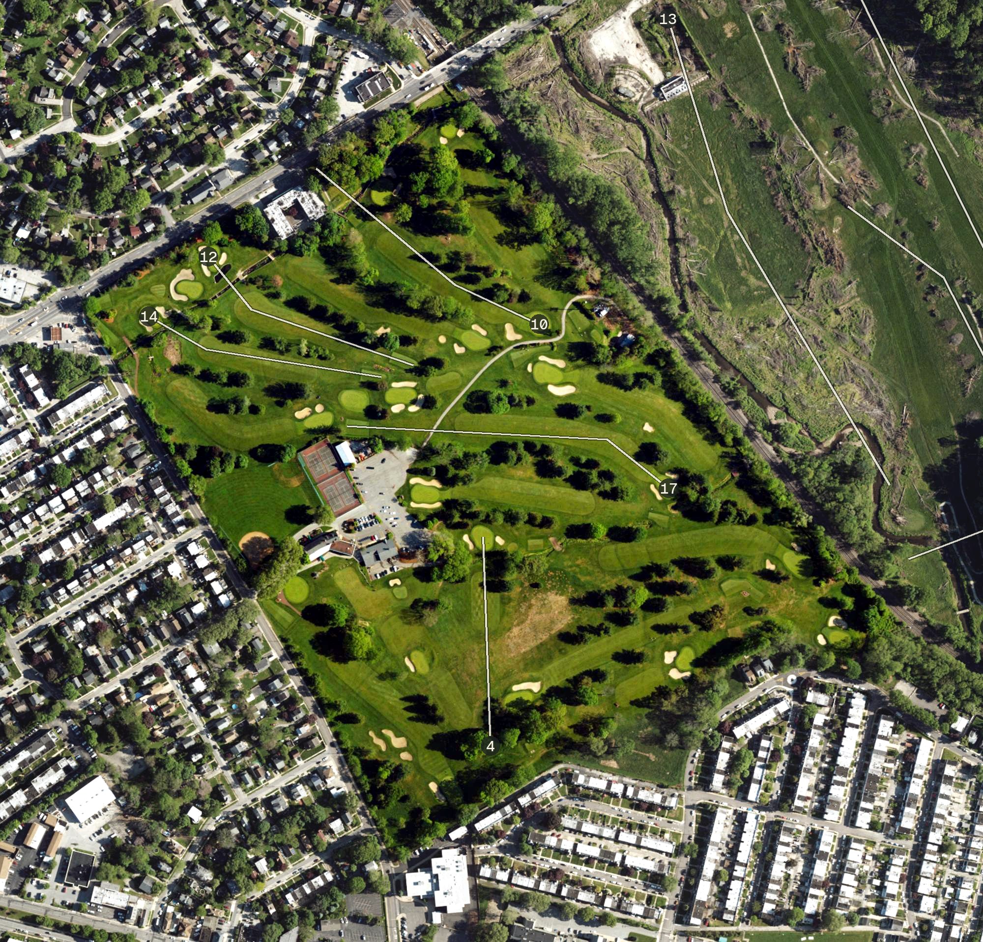 Aerial view of McCall Golf and Country Club, PA