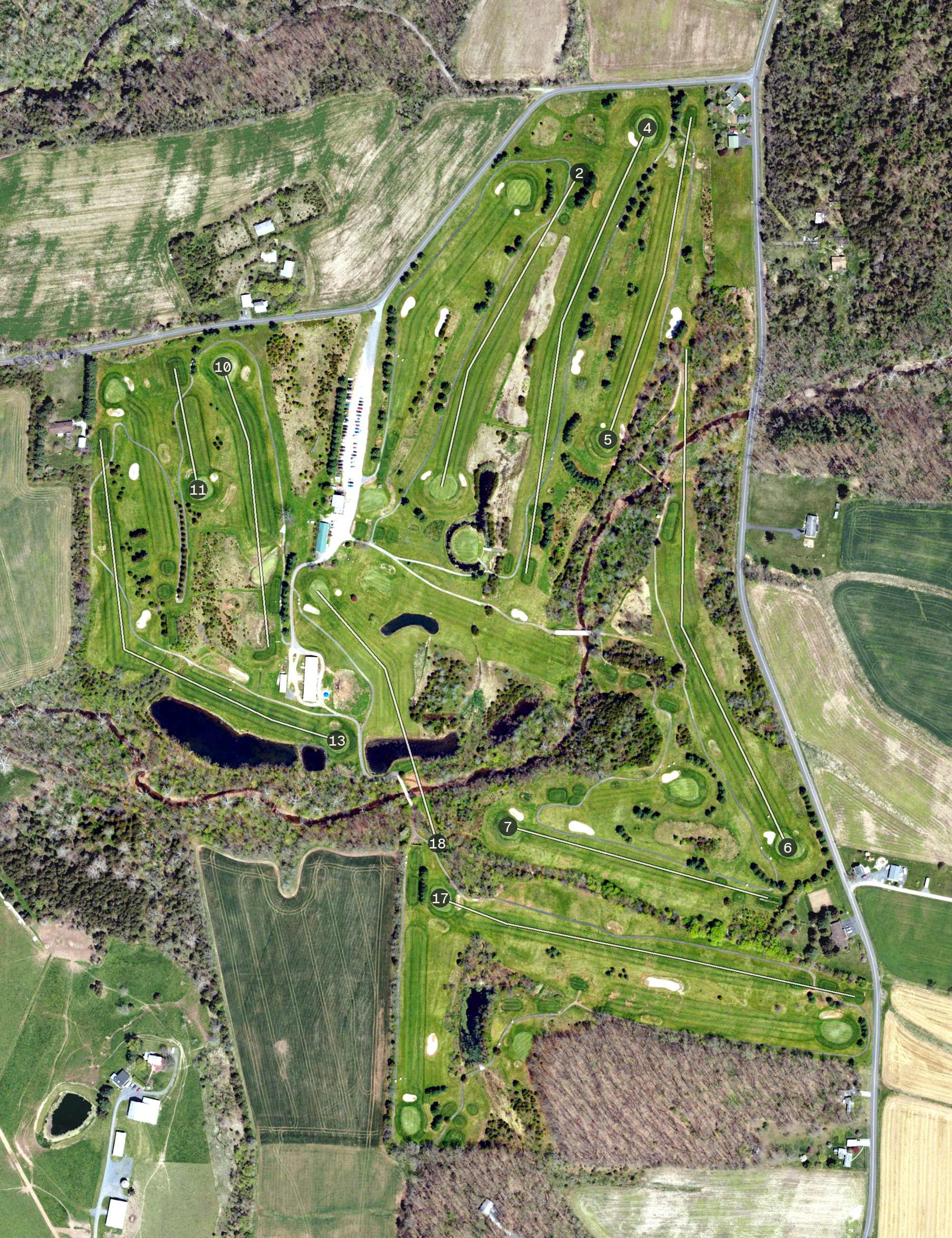Aerial view of Meadow Brook Golf Course, PA