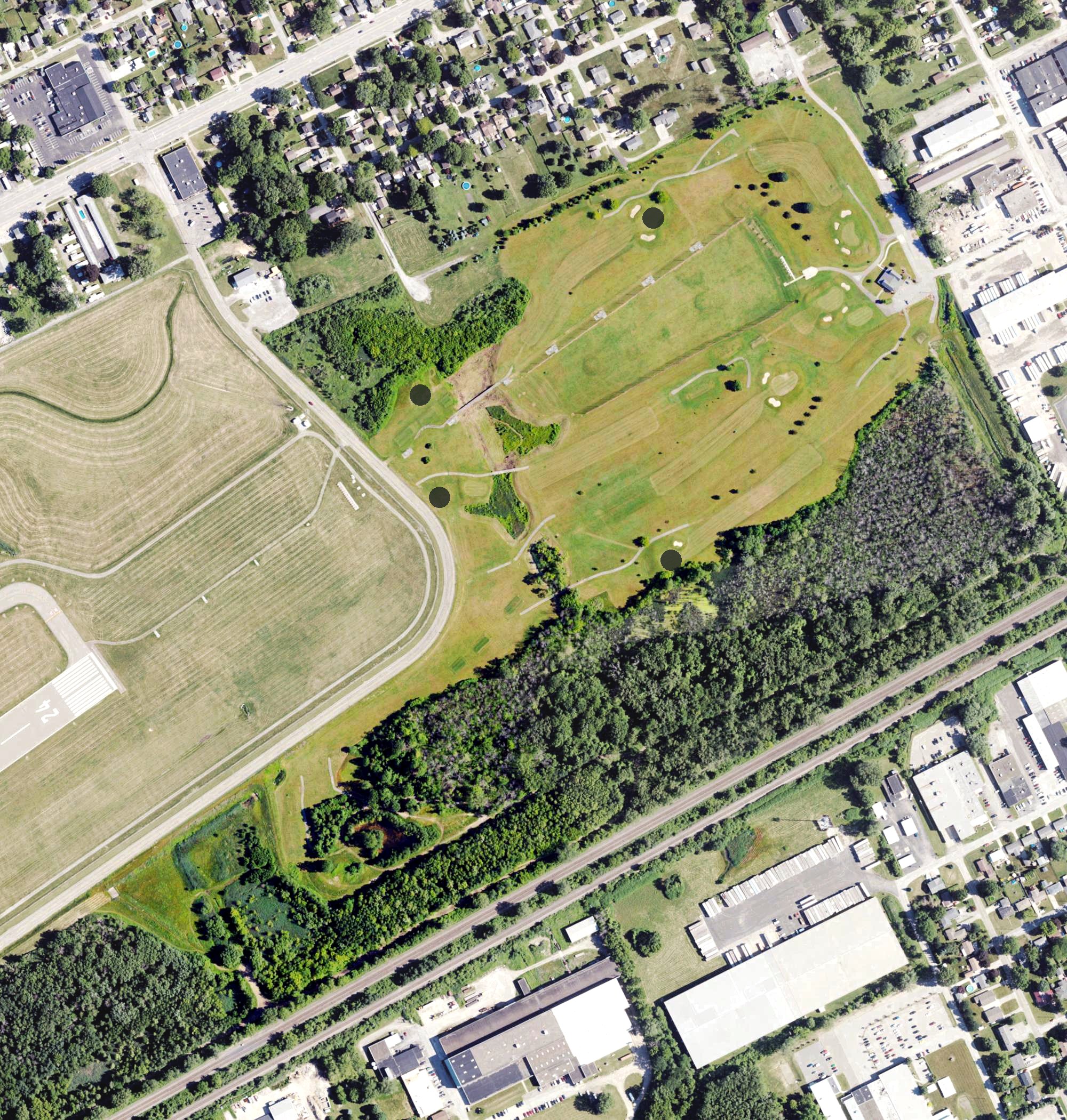 Aerial view of Millcreek Golf & Learning Center, PA