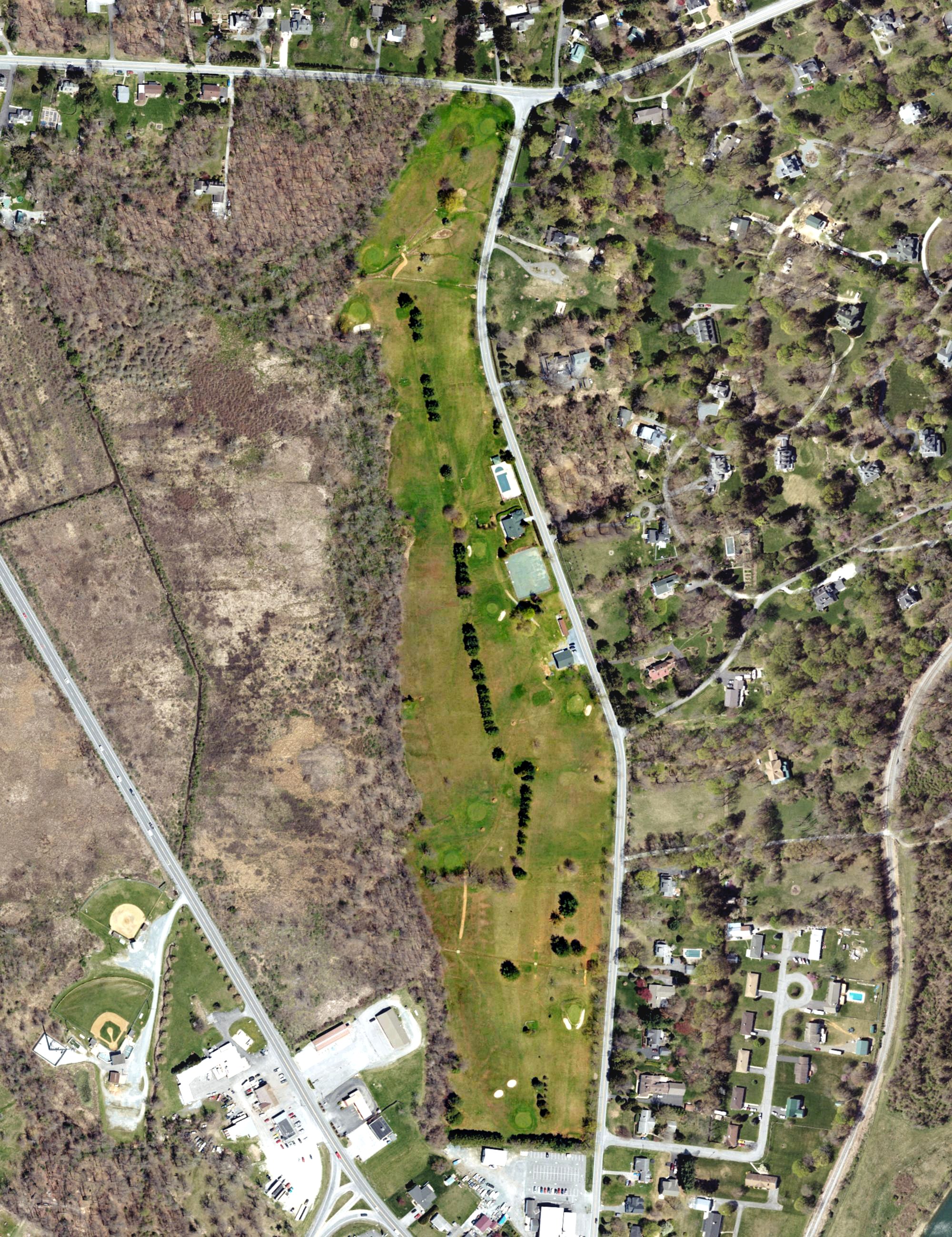 Aerial view of Monterey Country Club, PA