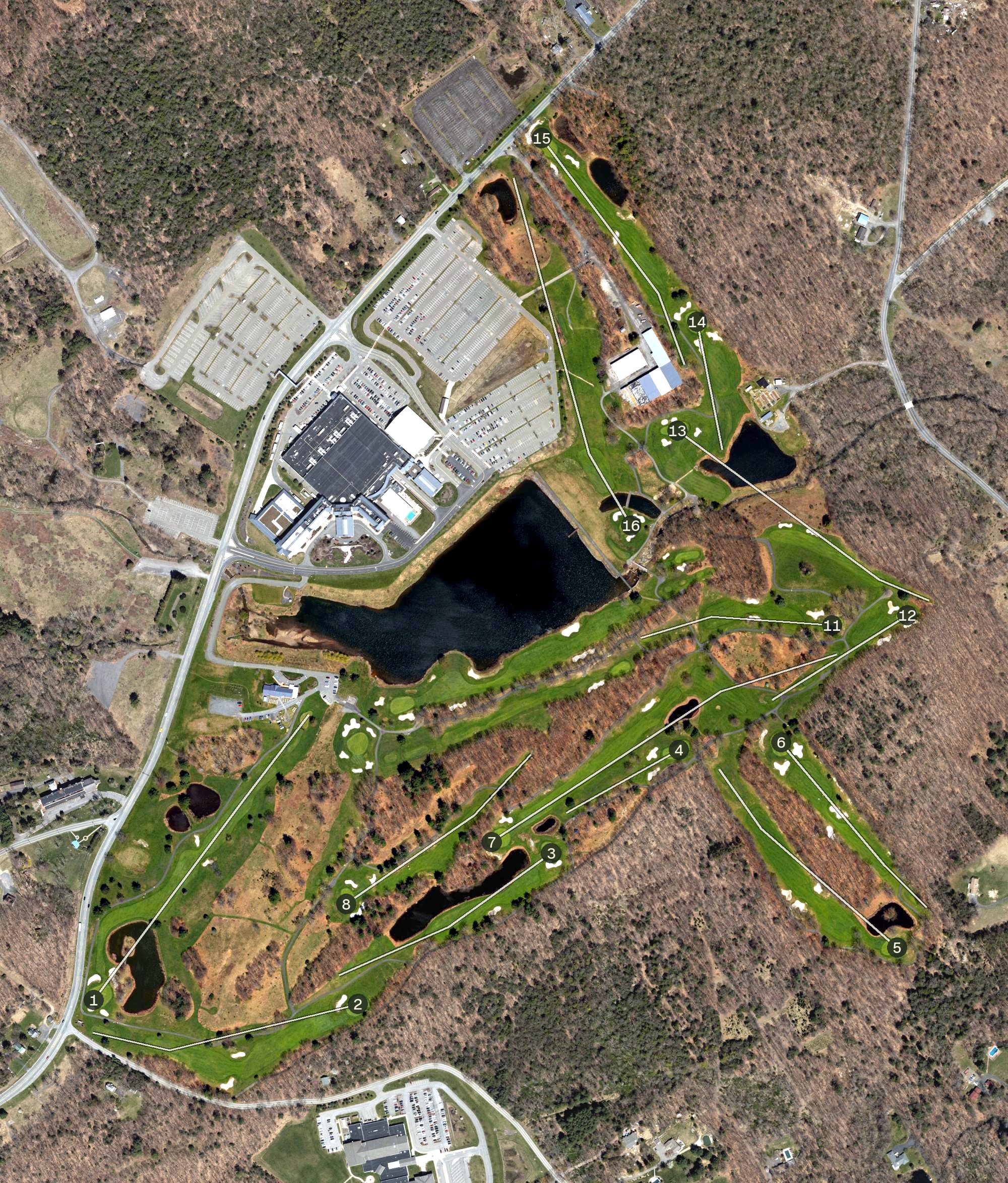 Aerial view of Mount Airy Golf Club, PA