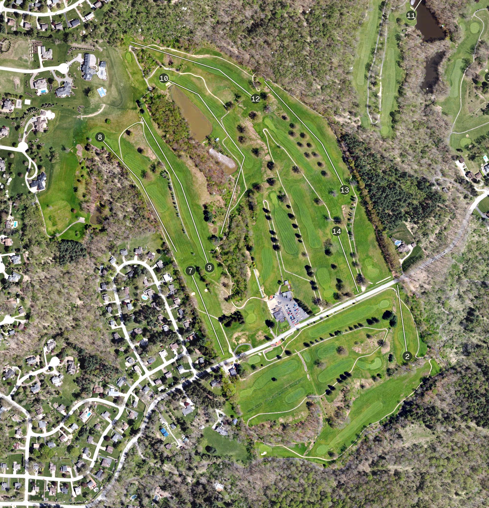 Aerial view of Murrysville Golf Club, PA