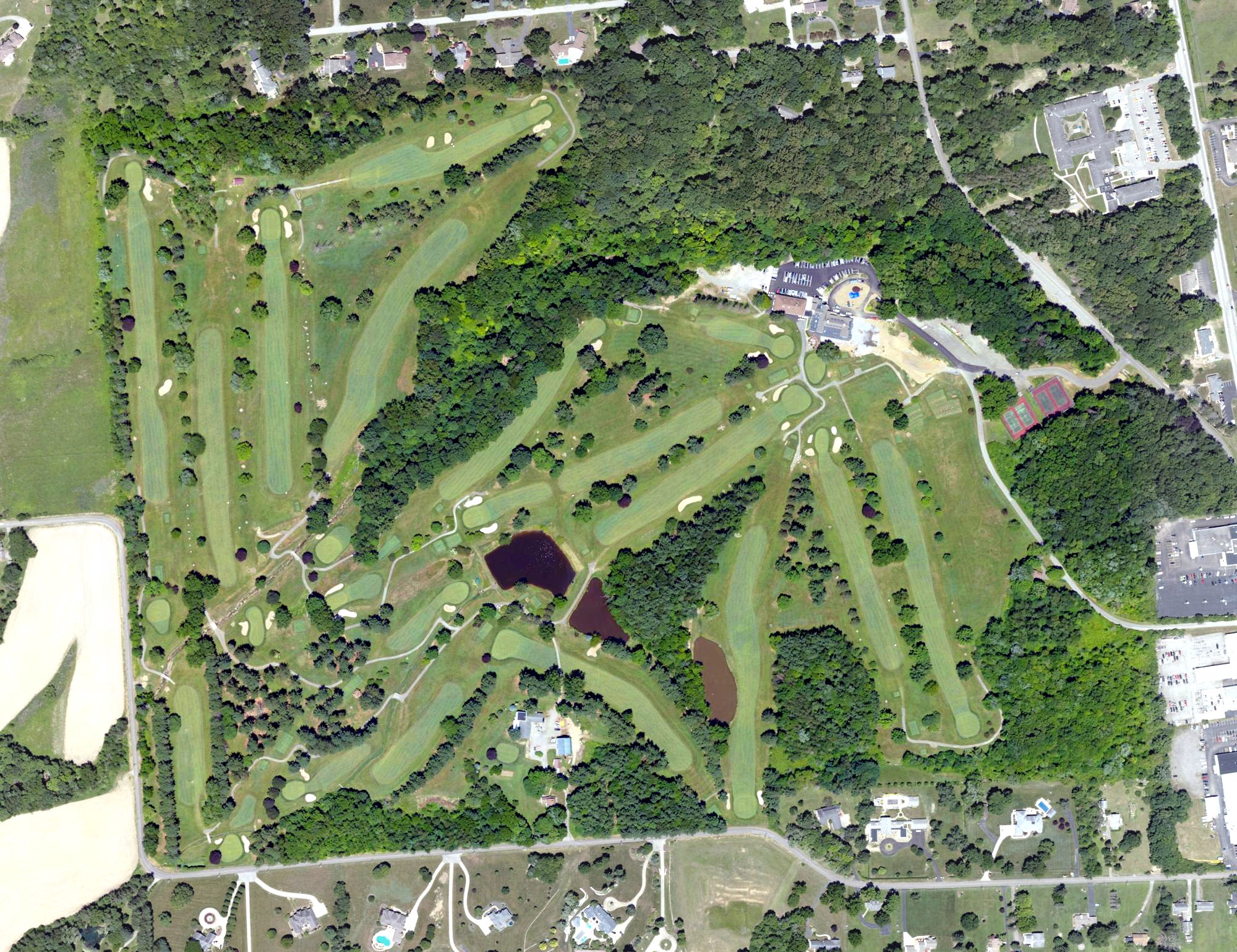 Aerial view of New Castle Country Club, PA