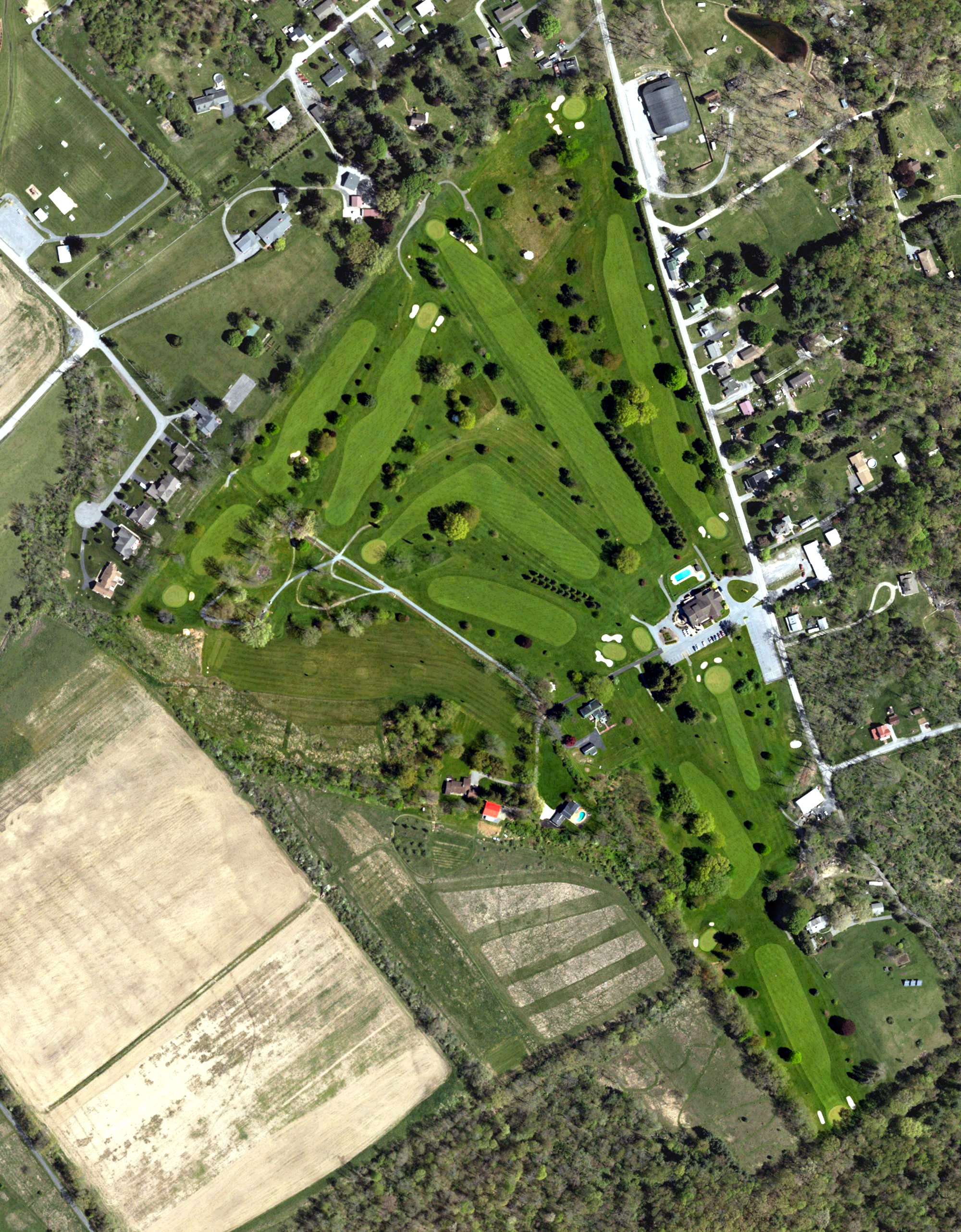 Aerial view of Nittany Country Club, PA