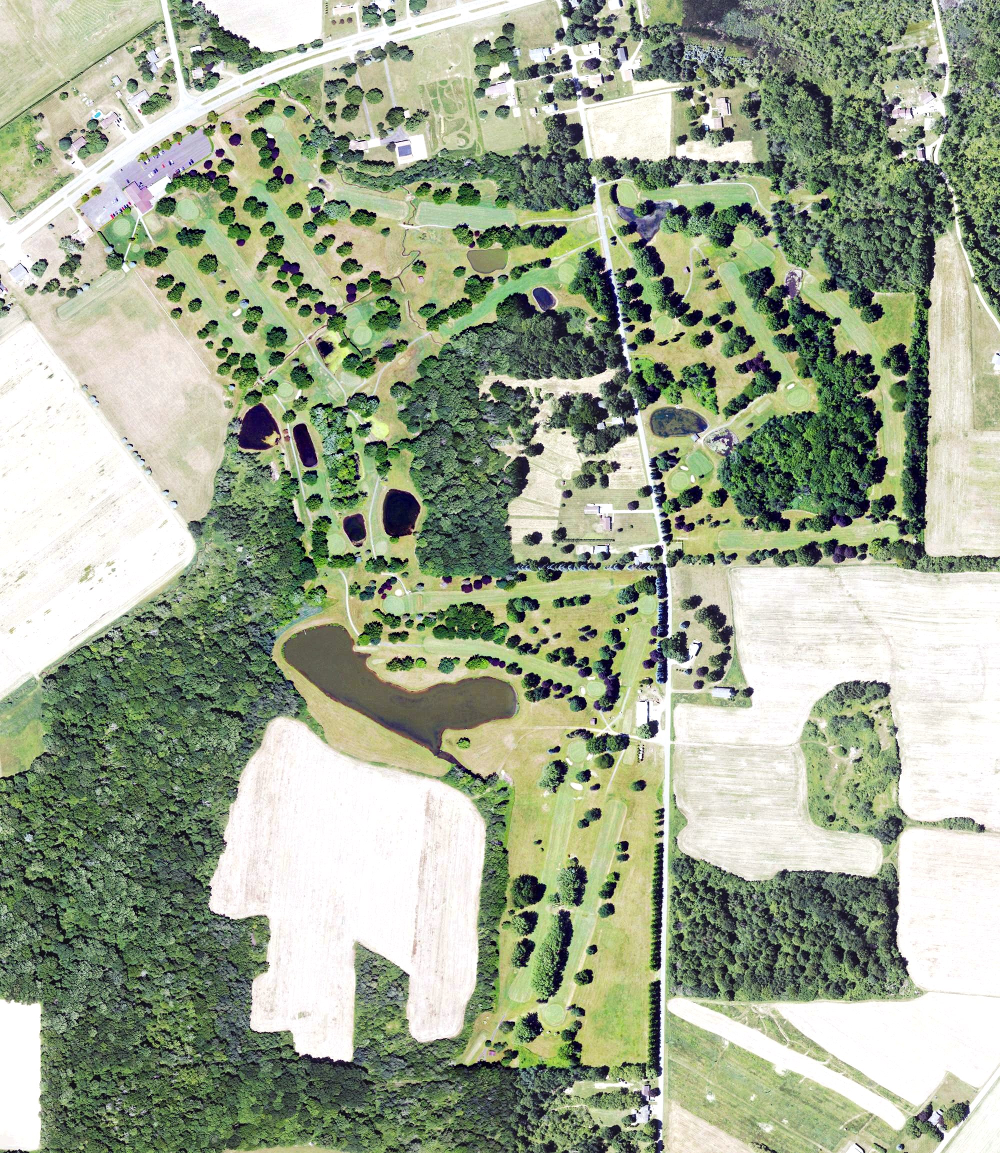 Aerial view of Over Lake Golf Course, PA