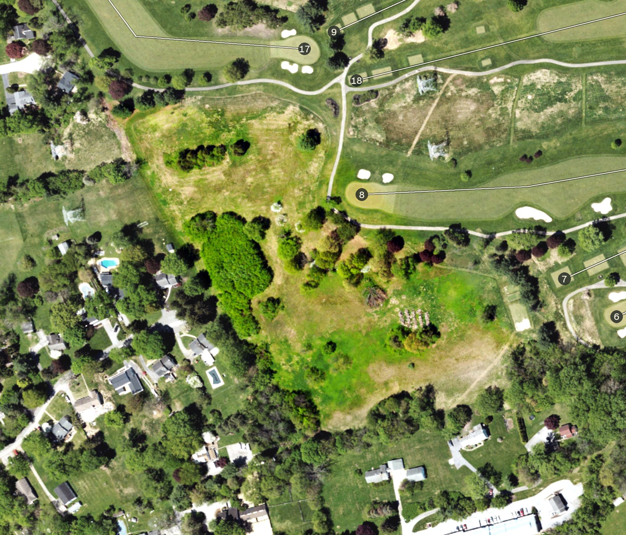 Aerial view of Par 3 Course, PA