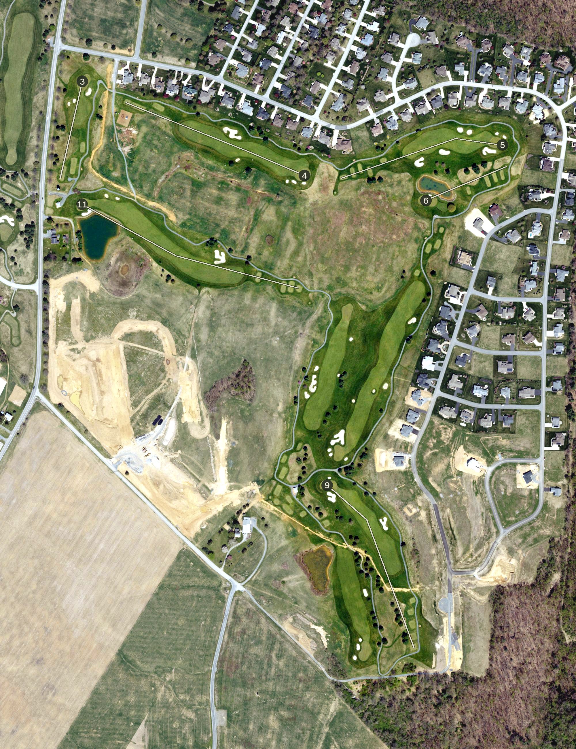 Aerial view of Penn National Golf Course, PA