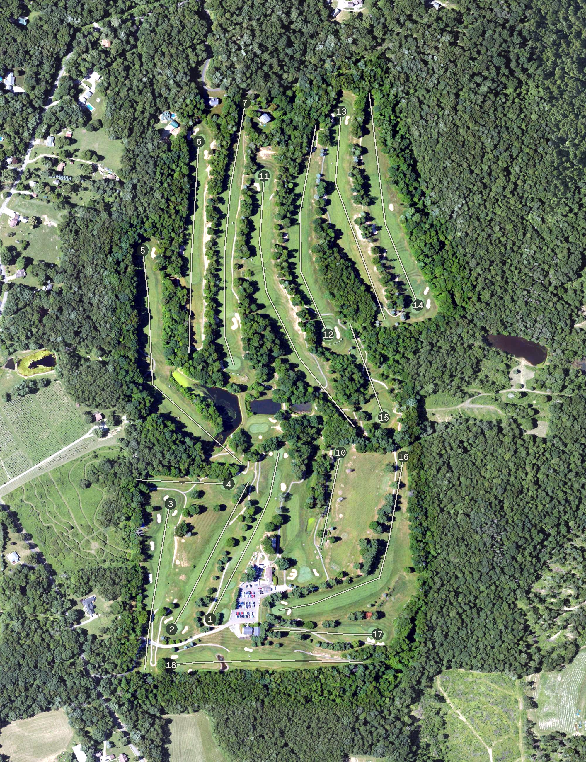 Aerial view of Pheasant Ridge, PA