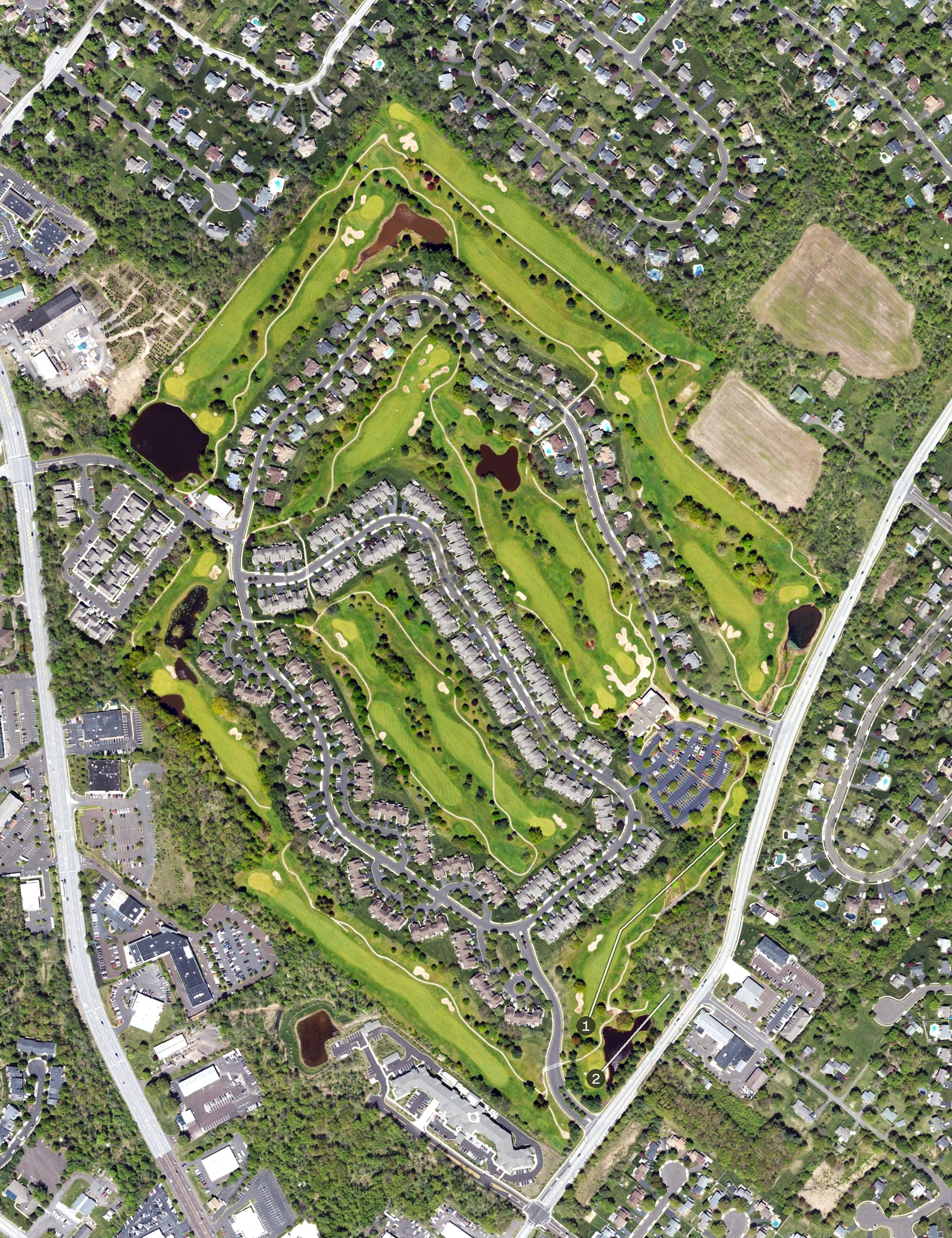 Aerial view of PineCrest Country Club, PA