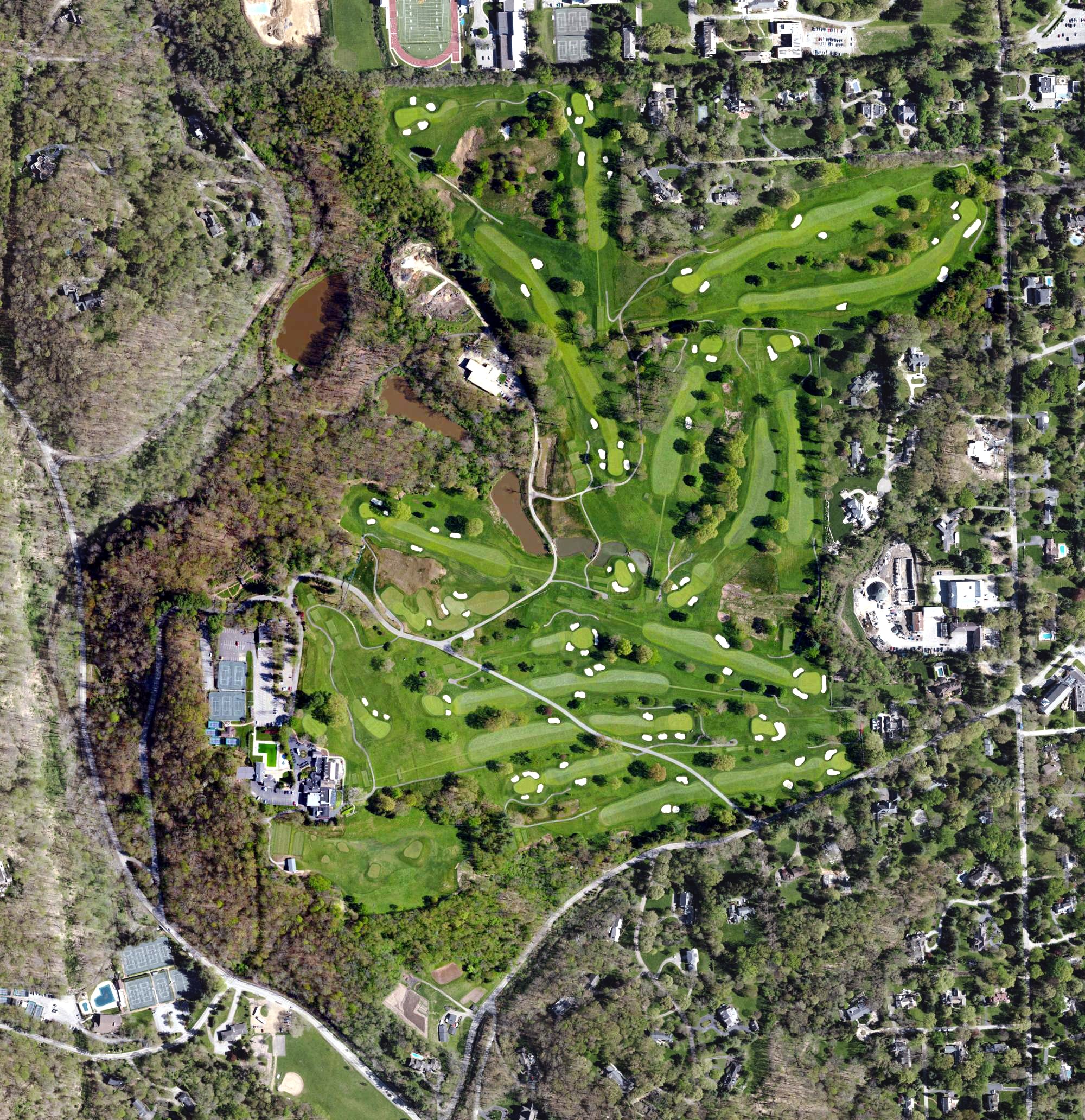 Aerial view of Pittsburgh Field Club, PA