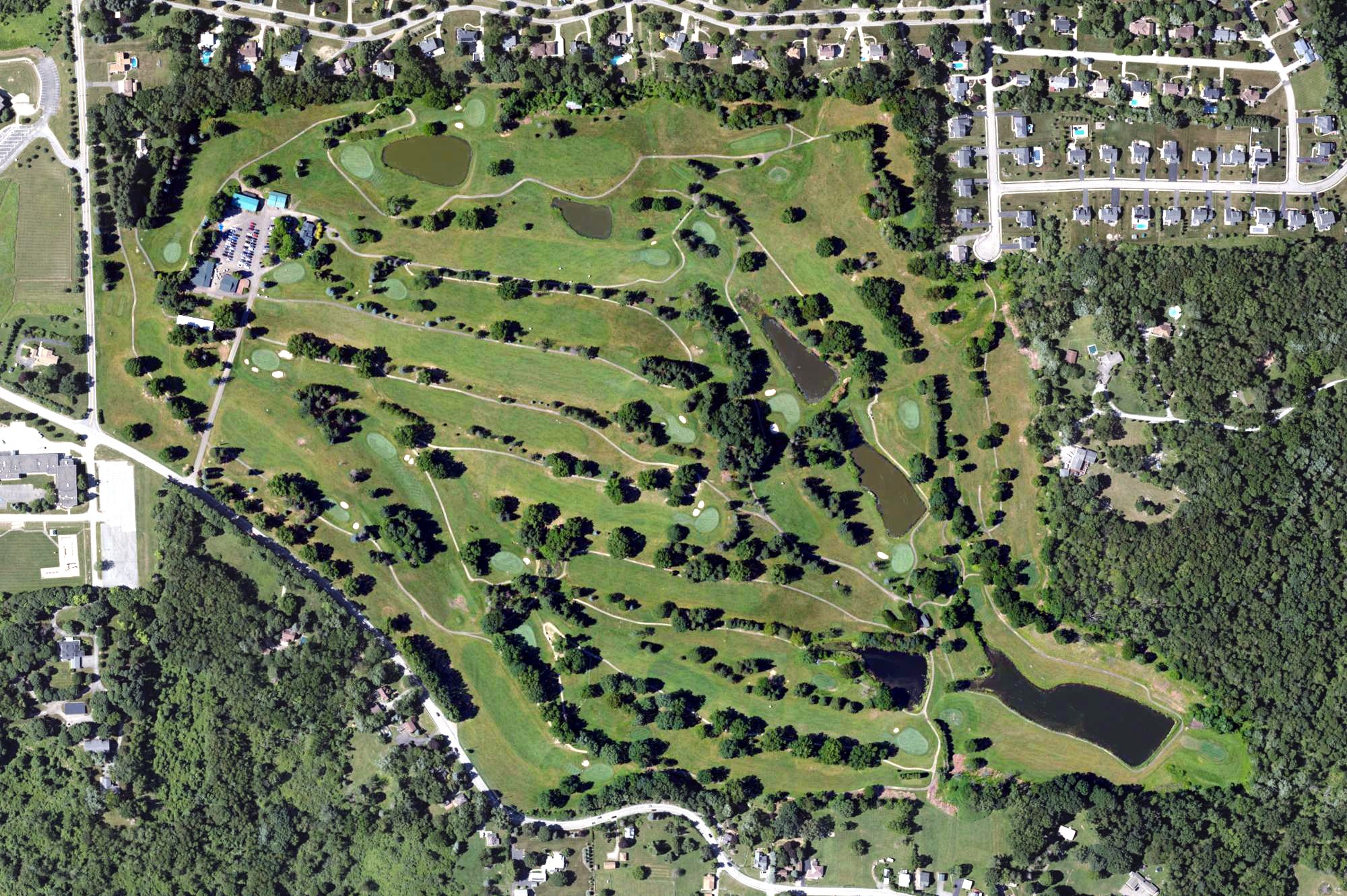 Aerial view of Pittsburgh North Golf Course, PA