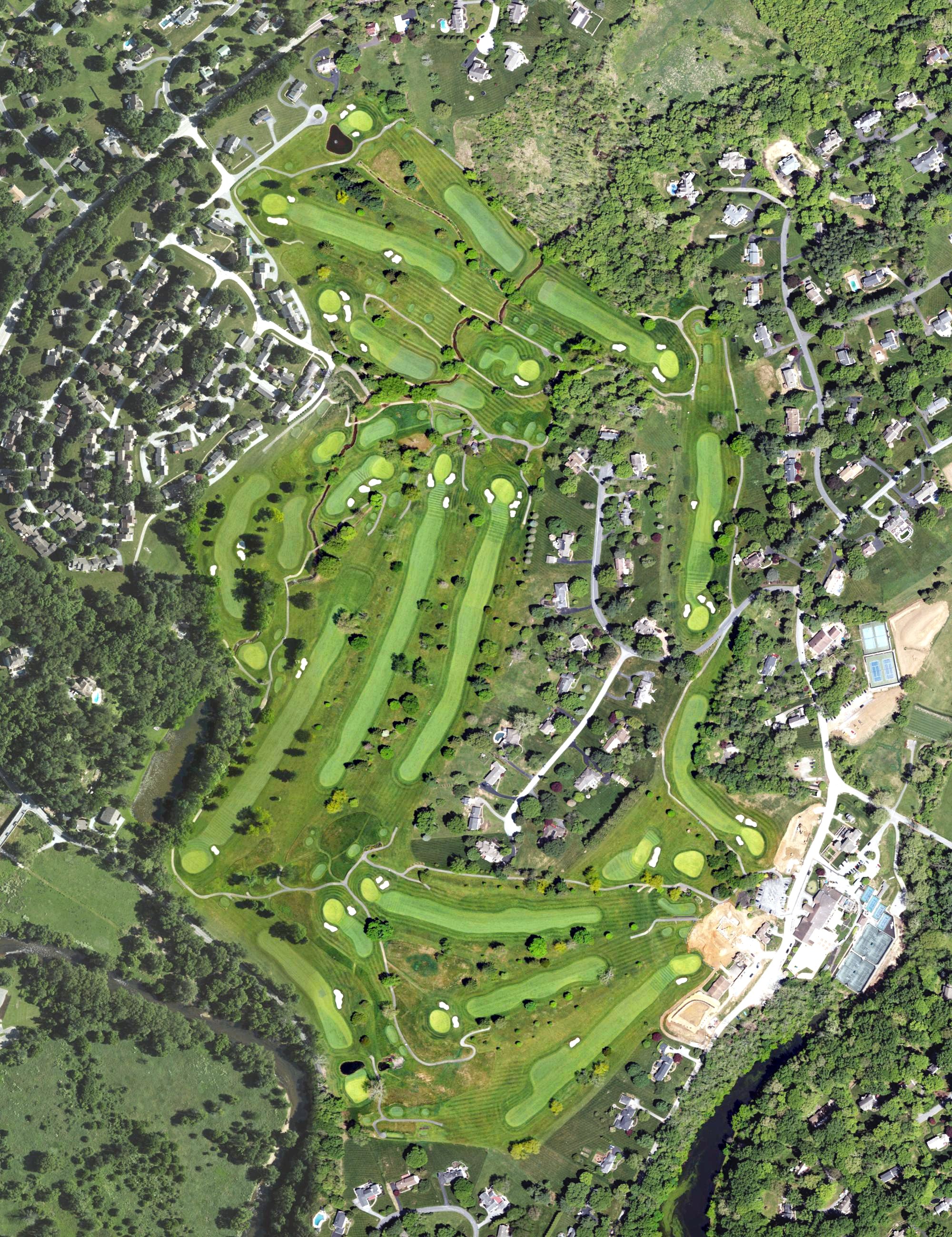 Aerial view of Radley Run Country Club, PA