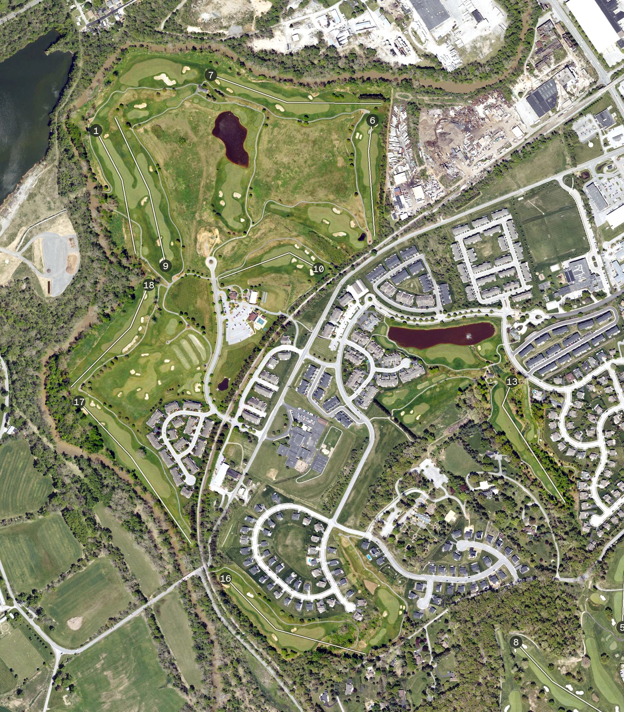 Aerial view of Regent's Glen, PA