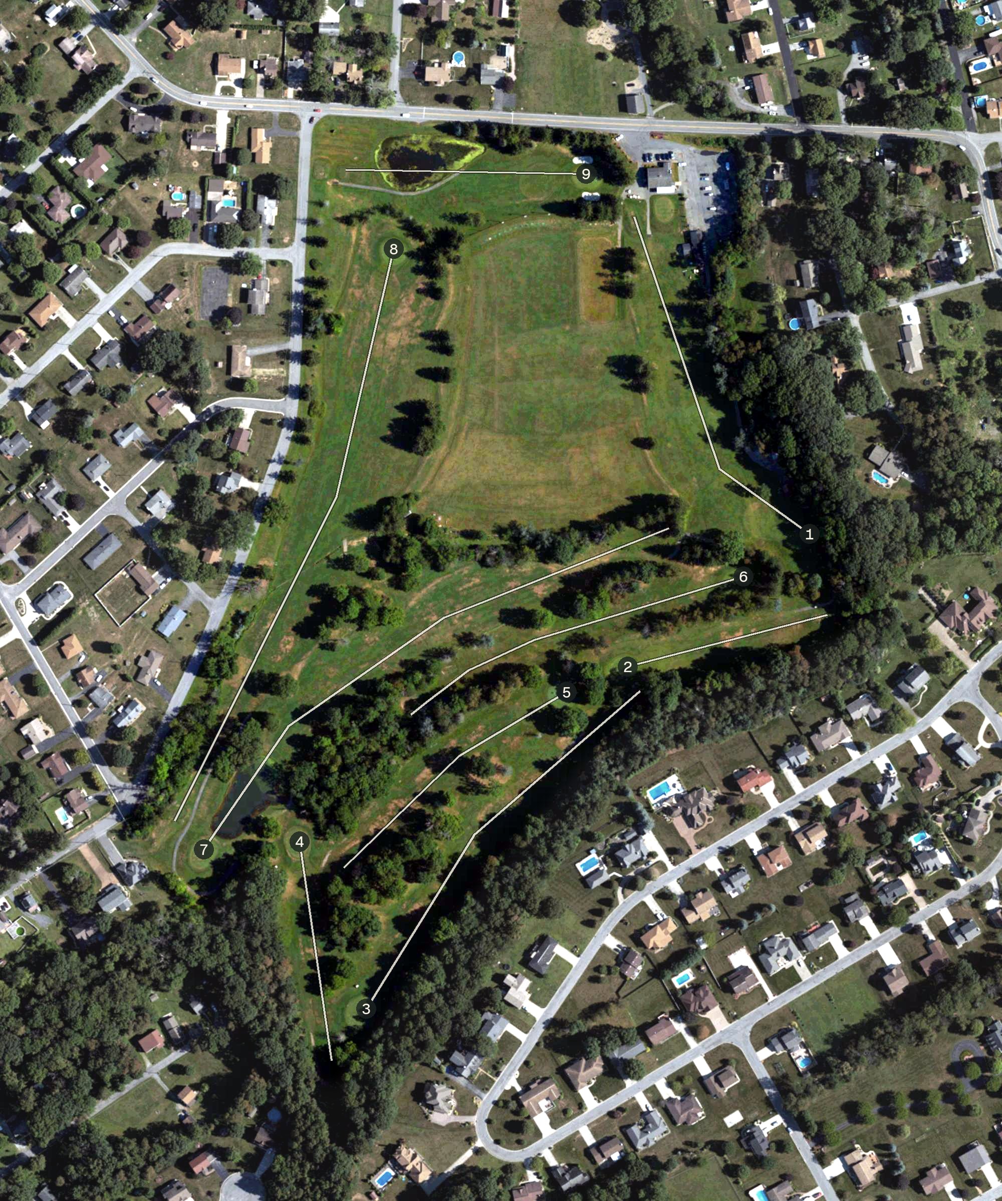 Aerial view of Richland Greens, PA