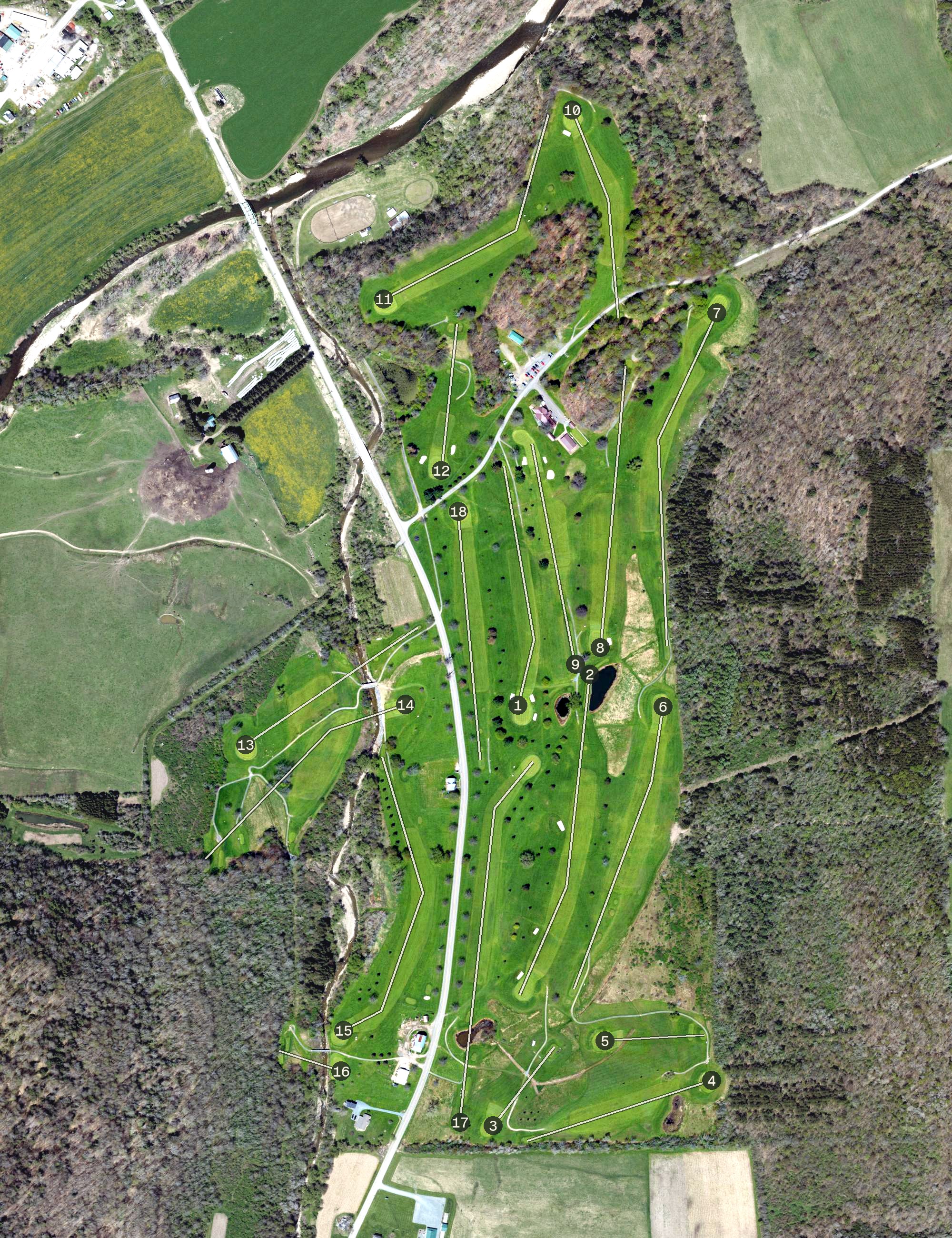 Aerial view of River Valley Country Club, PA